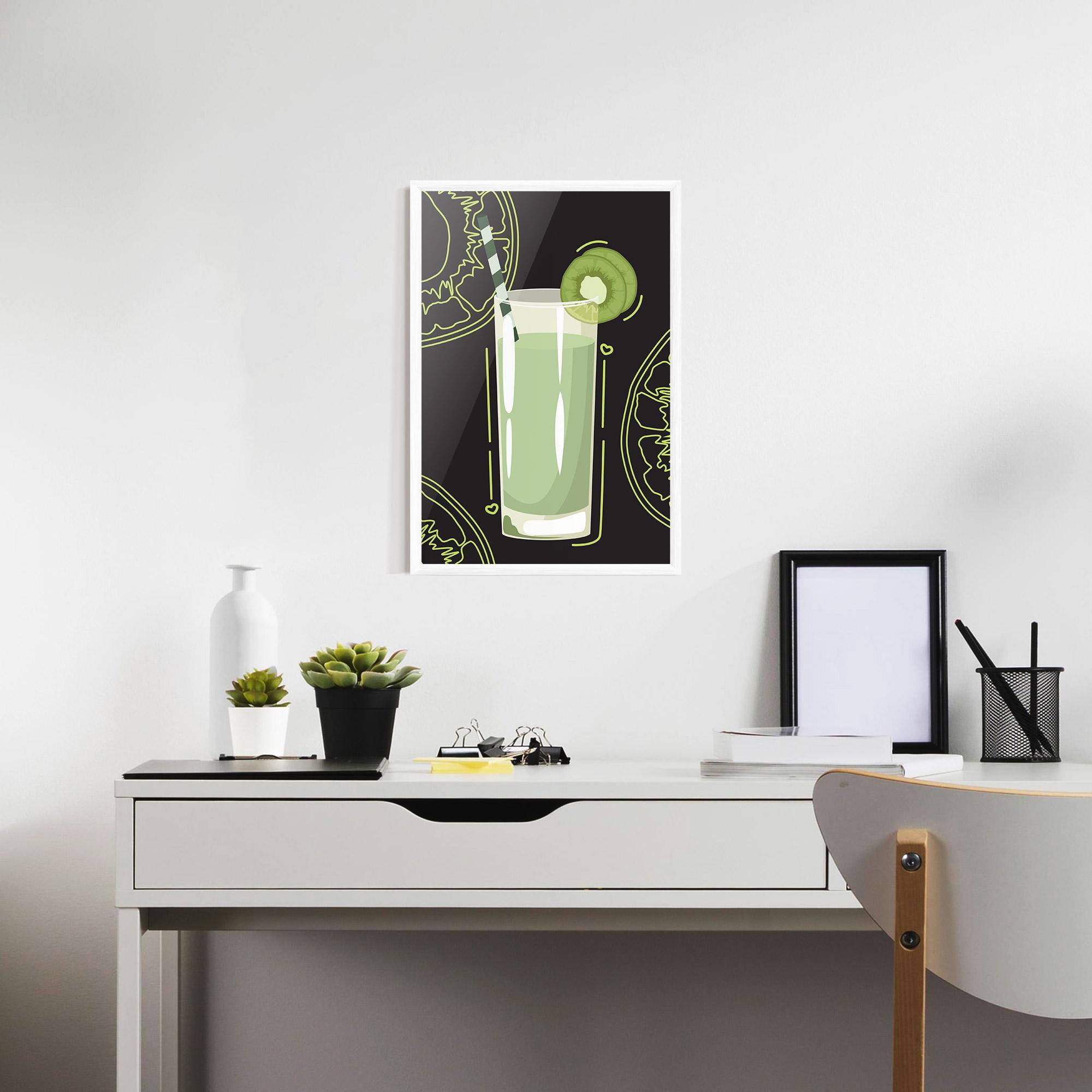Gerahmte Poster Kiwi Drink mockup 7