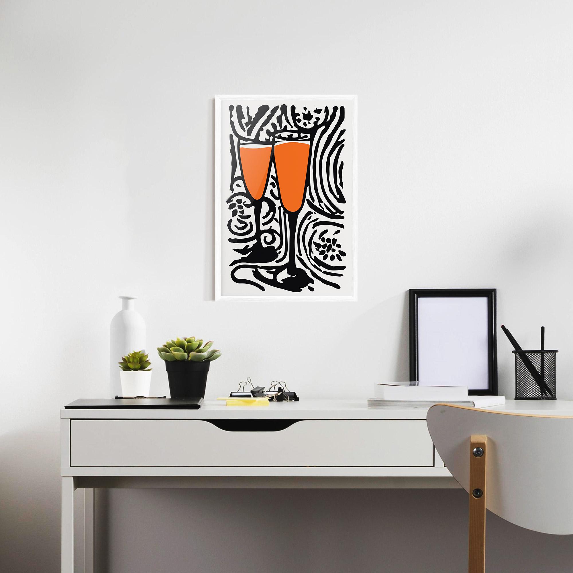 Gerahmte Poster Orange Grey Drink mockup 7