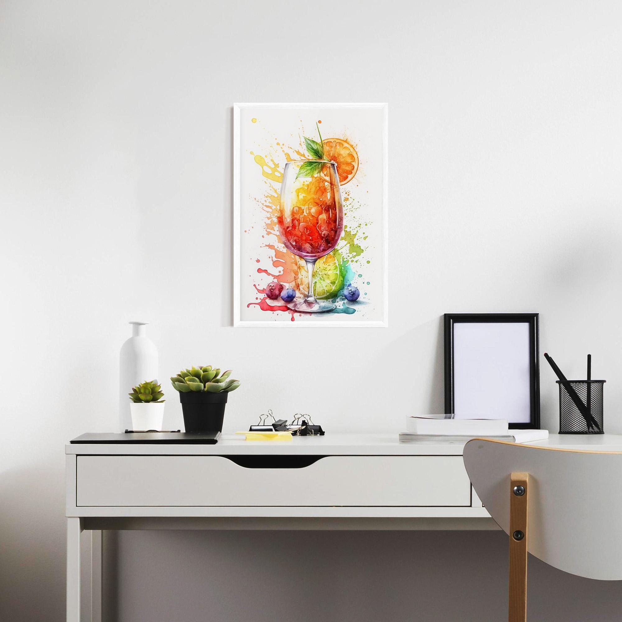 Gerahmte Poster Watercolor Juice mockup 7