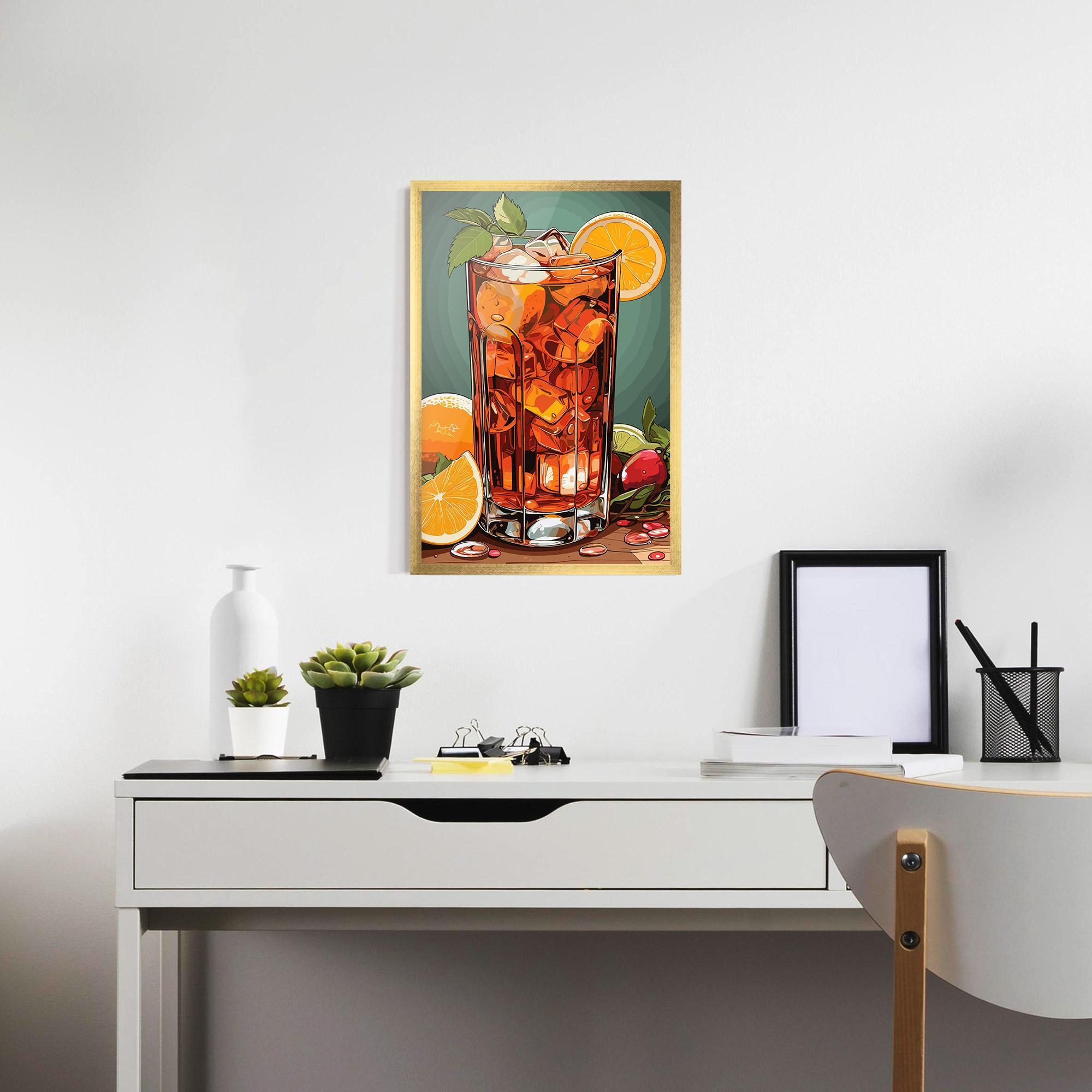 Gerahmte Poster Brown Cocktail mockup 7