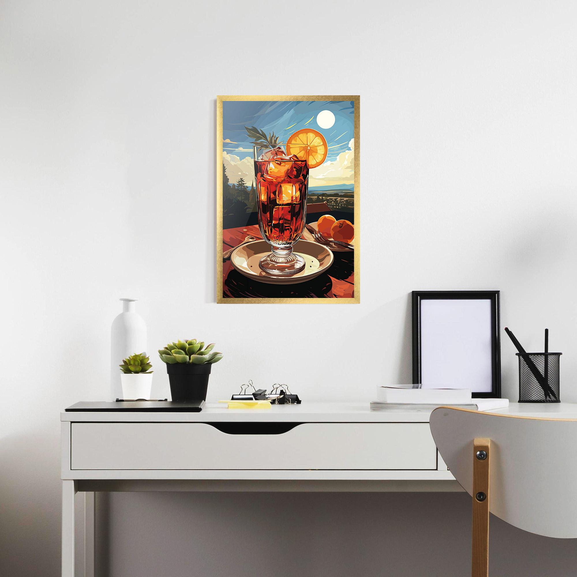 Gerahmte Poster Cocktail Orange mockup 7