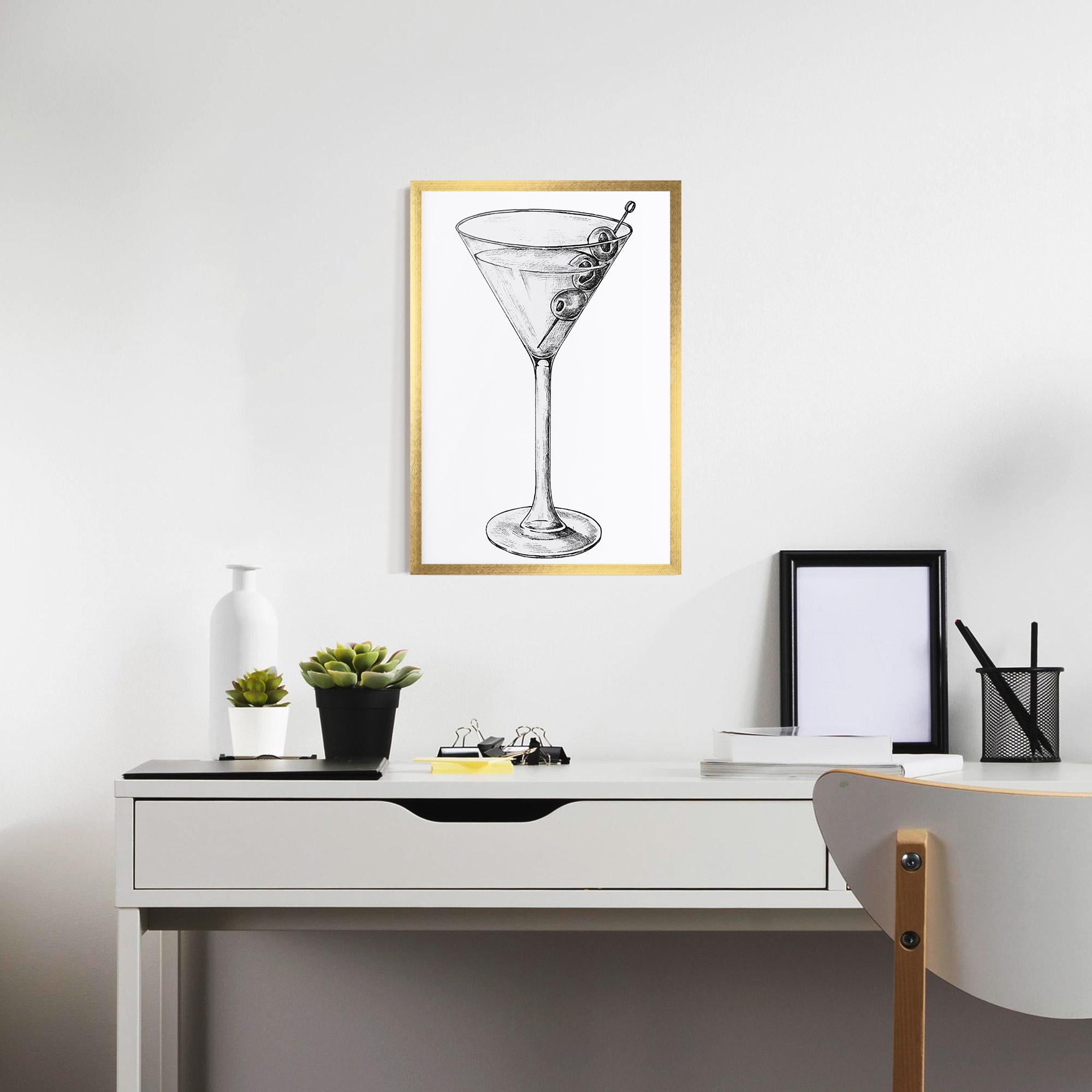 Gerahmte Poster Hand Drawn Glass mockup 7