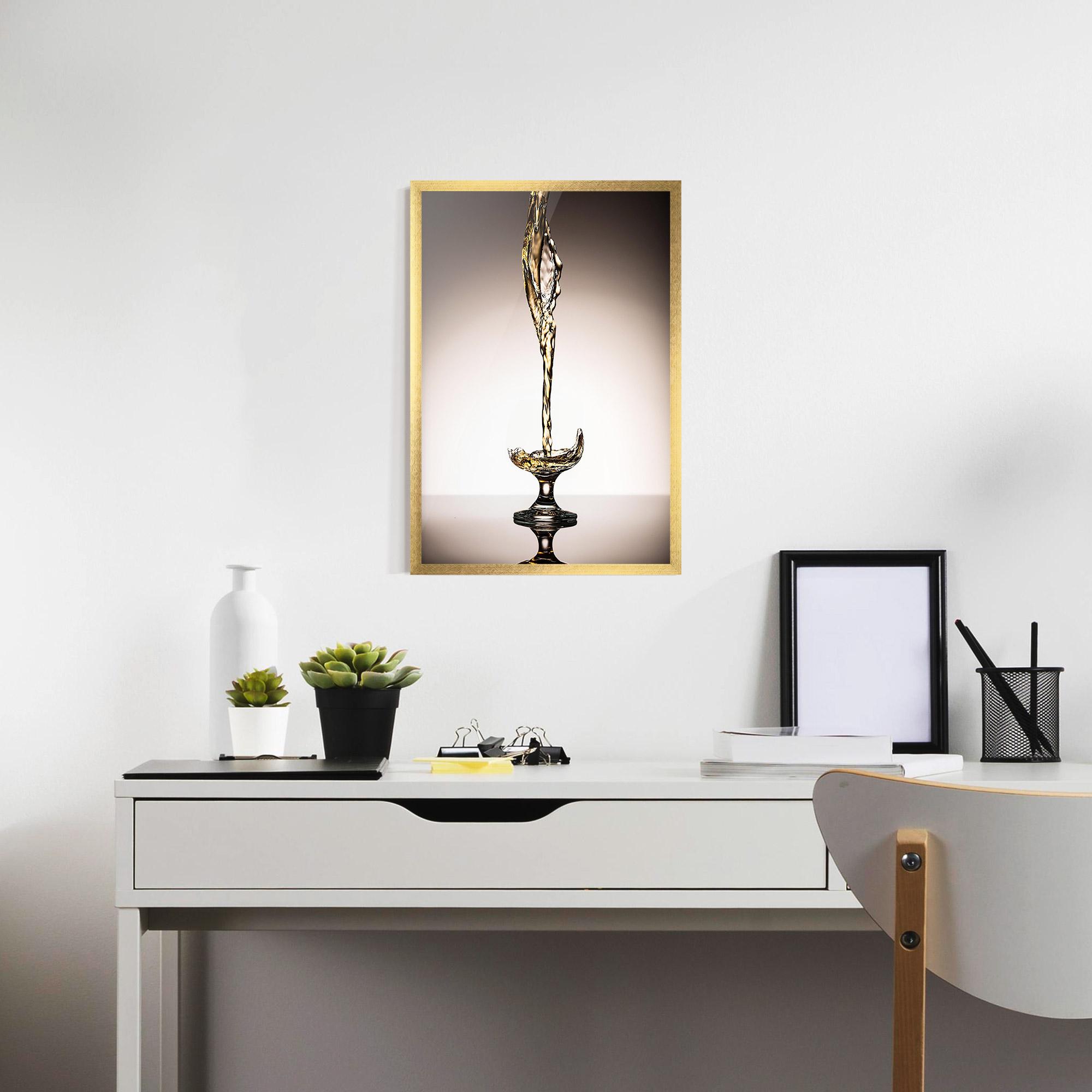 Gerahmte Poster White Wine Splash mockup 7