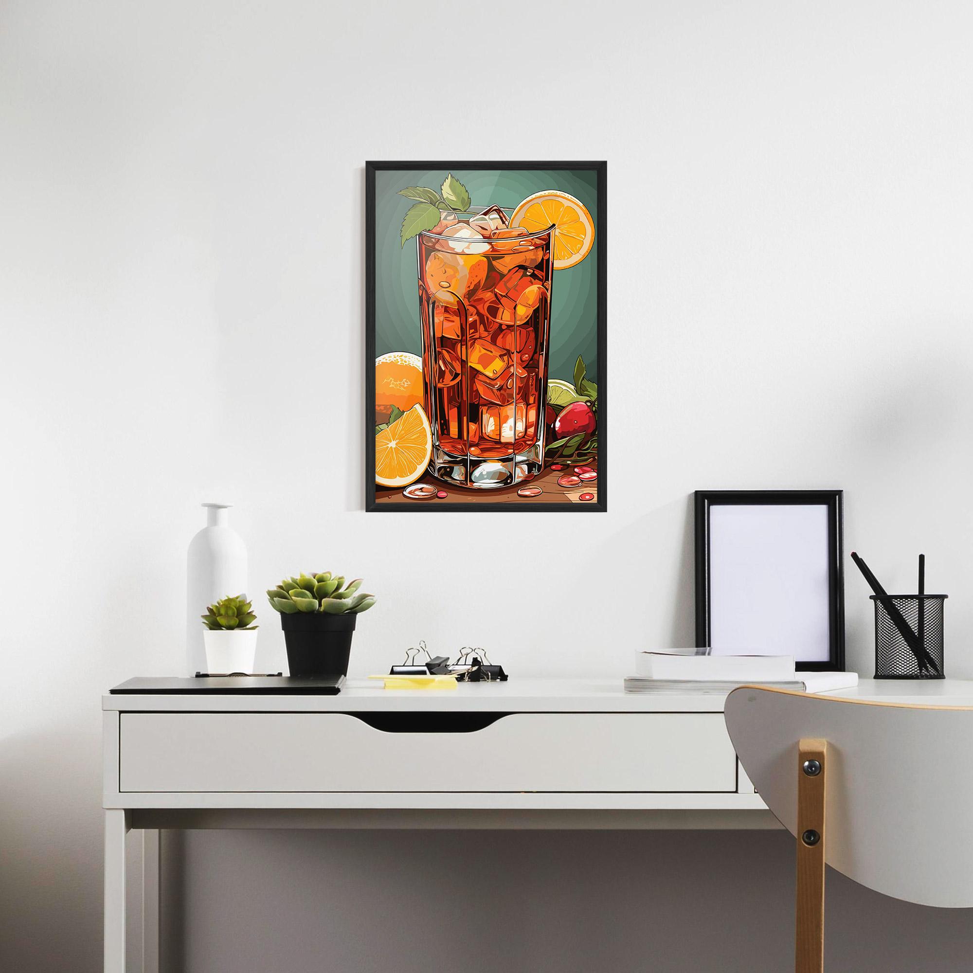 Gerahmte Poster Brown Cocktail mockup 7