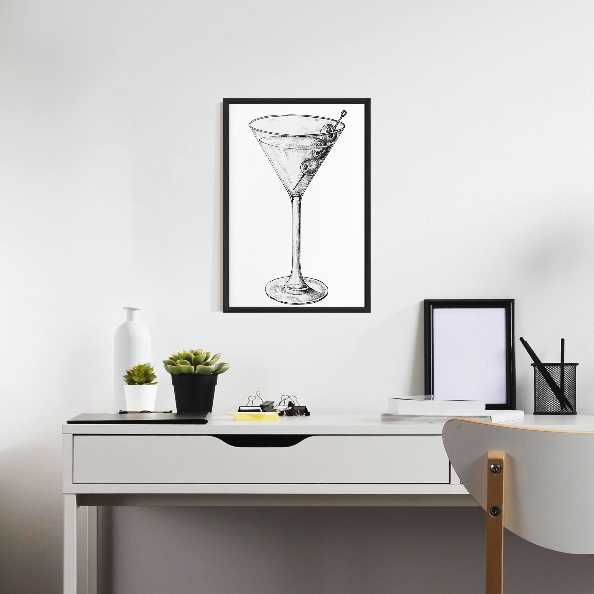 Gerahmte Poster Hand Drawn Glass mockup 7