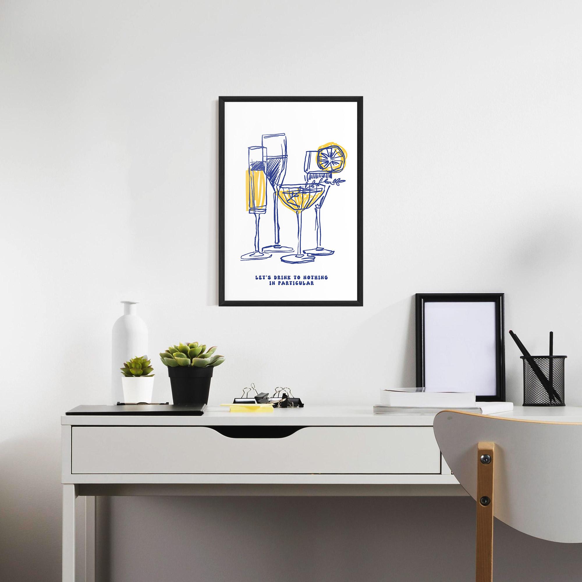 Gerahmte Poster Lets Drink mockup 7