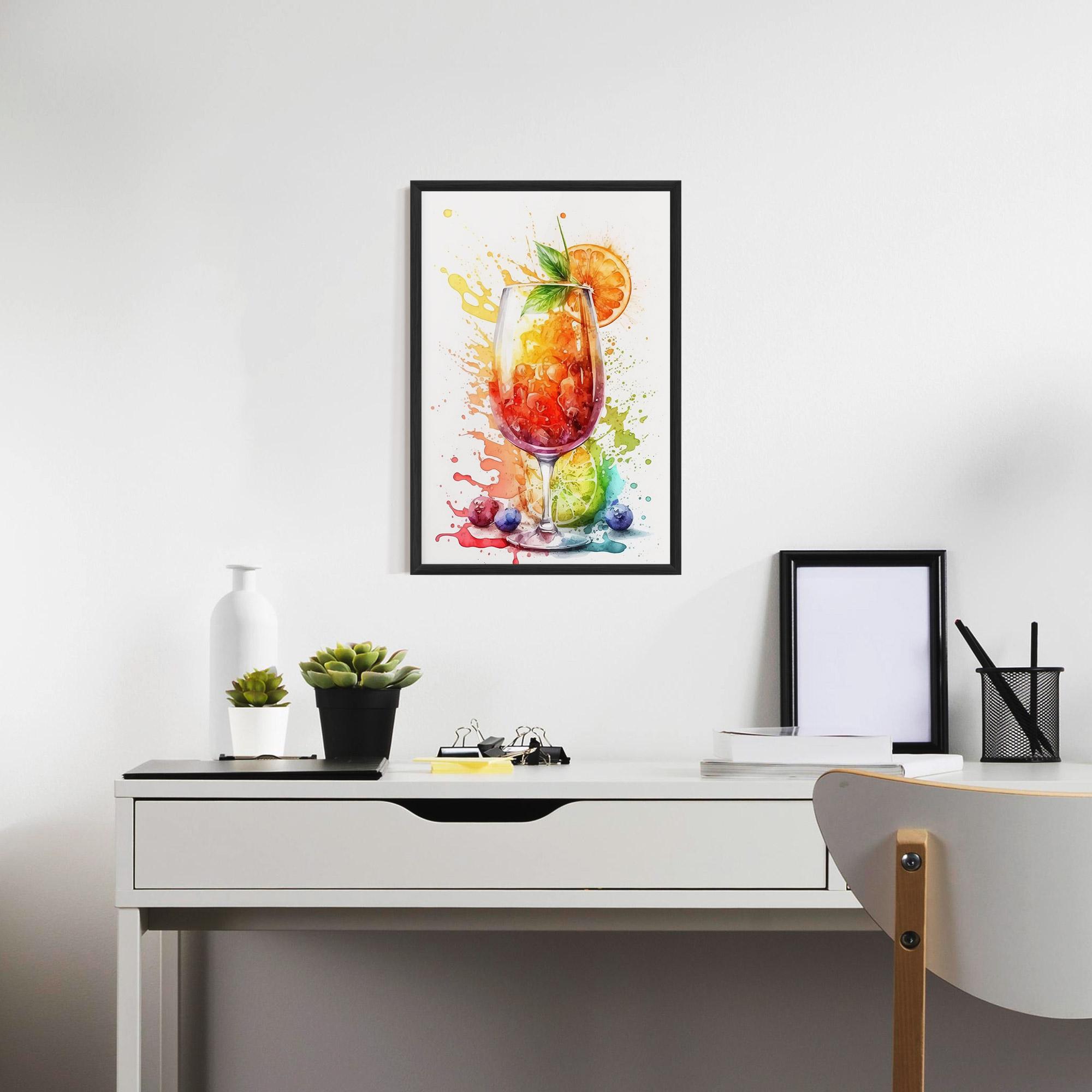 Gerahmte Poster Watercolor Juice mockup 7