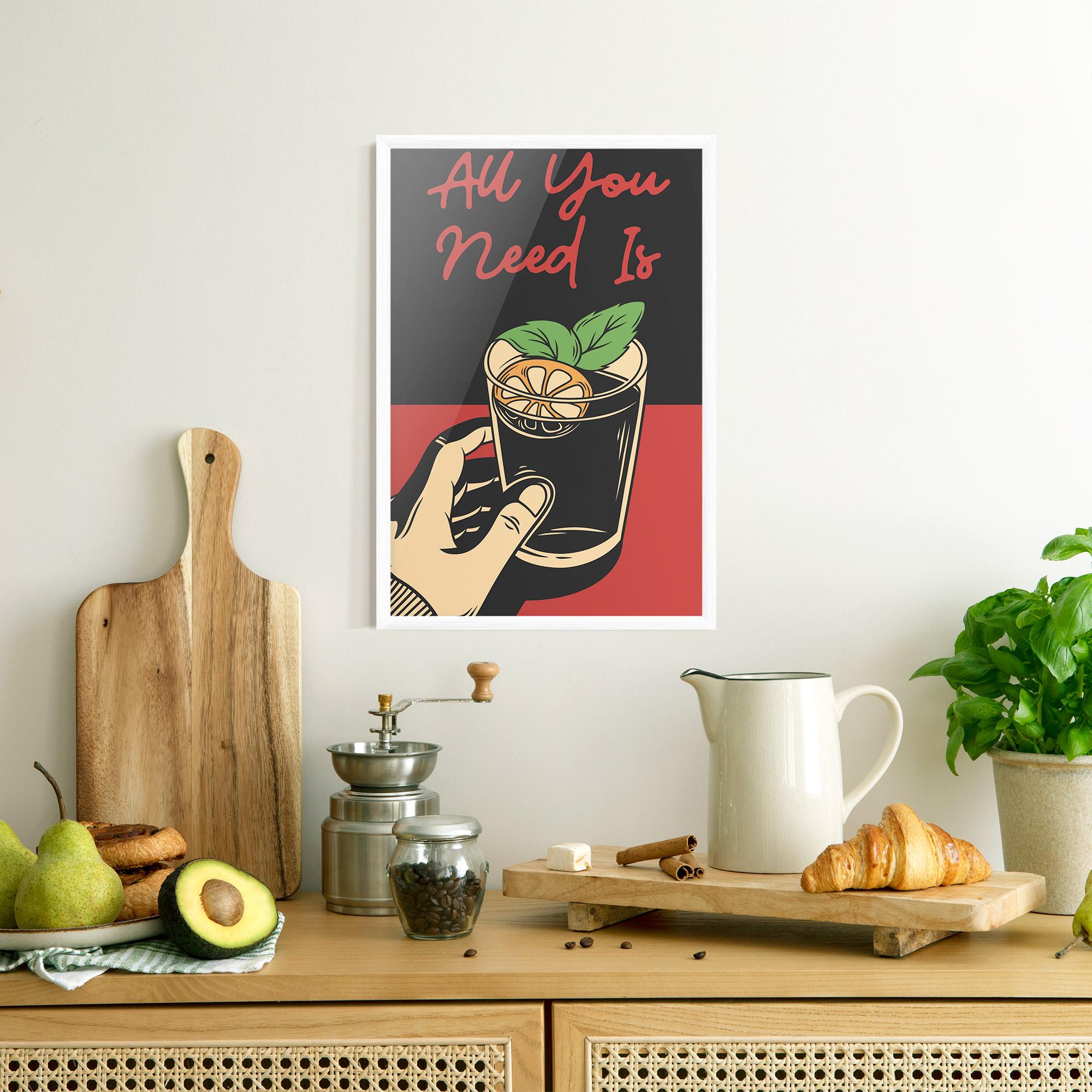 Gerahmte Poster All U Need mockup 8