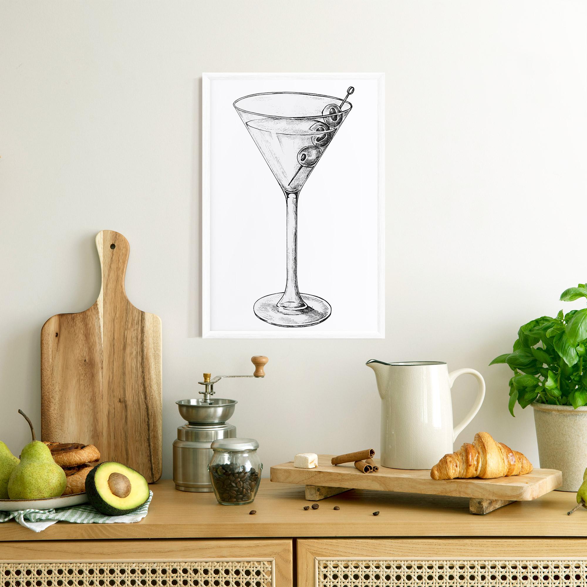 Gerahmte Poster Hand Drawn Glass mockup 8