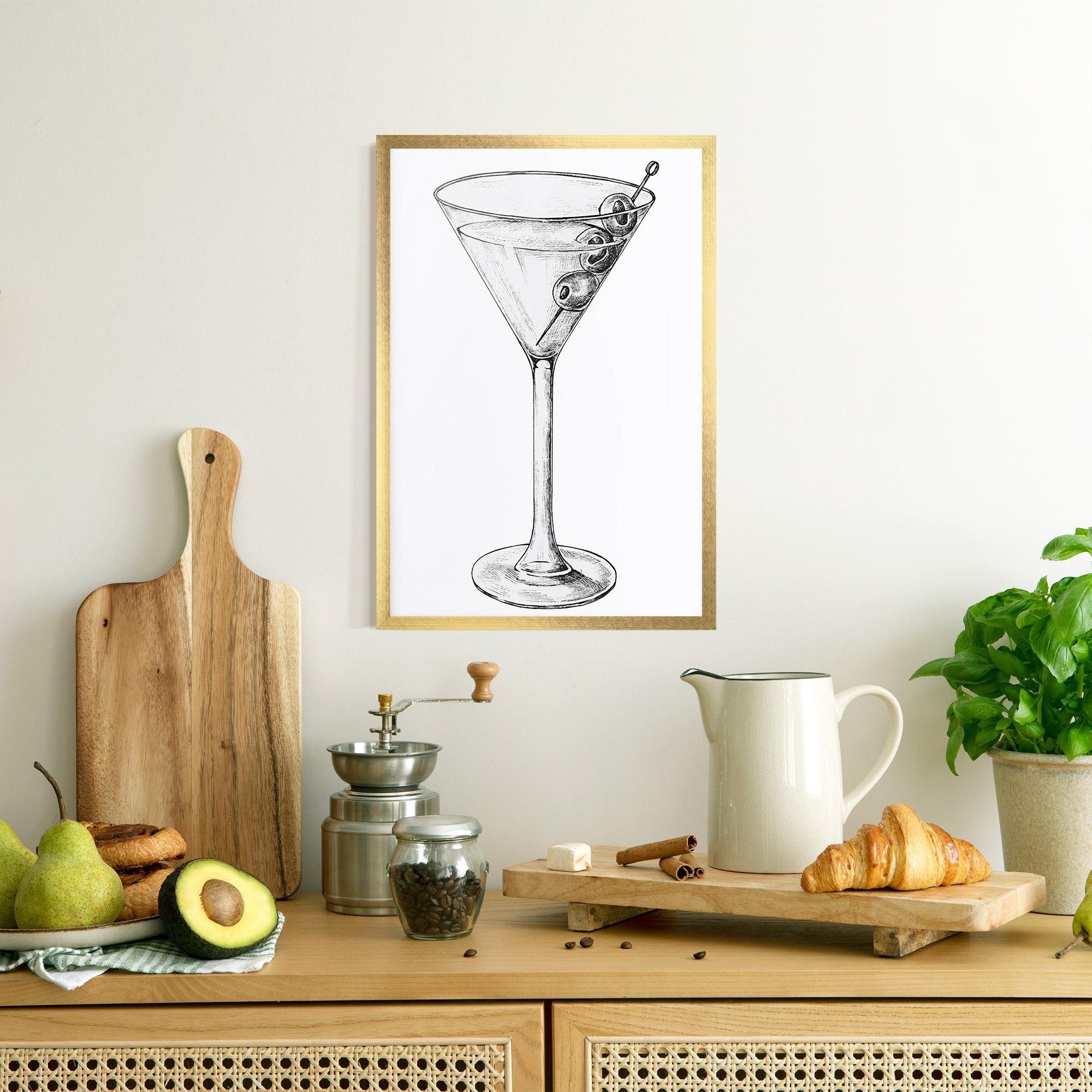 Gerahmte Poster Hand Drawn Glass mockup 8