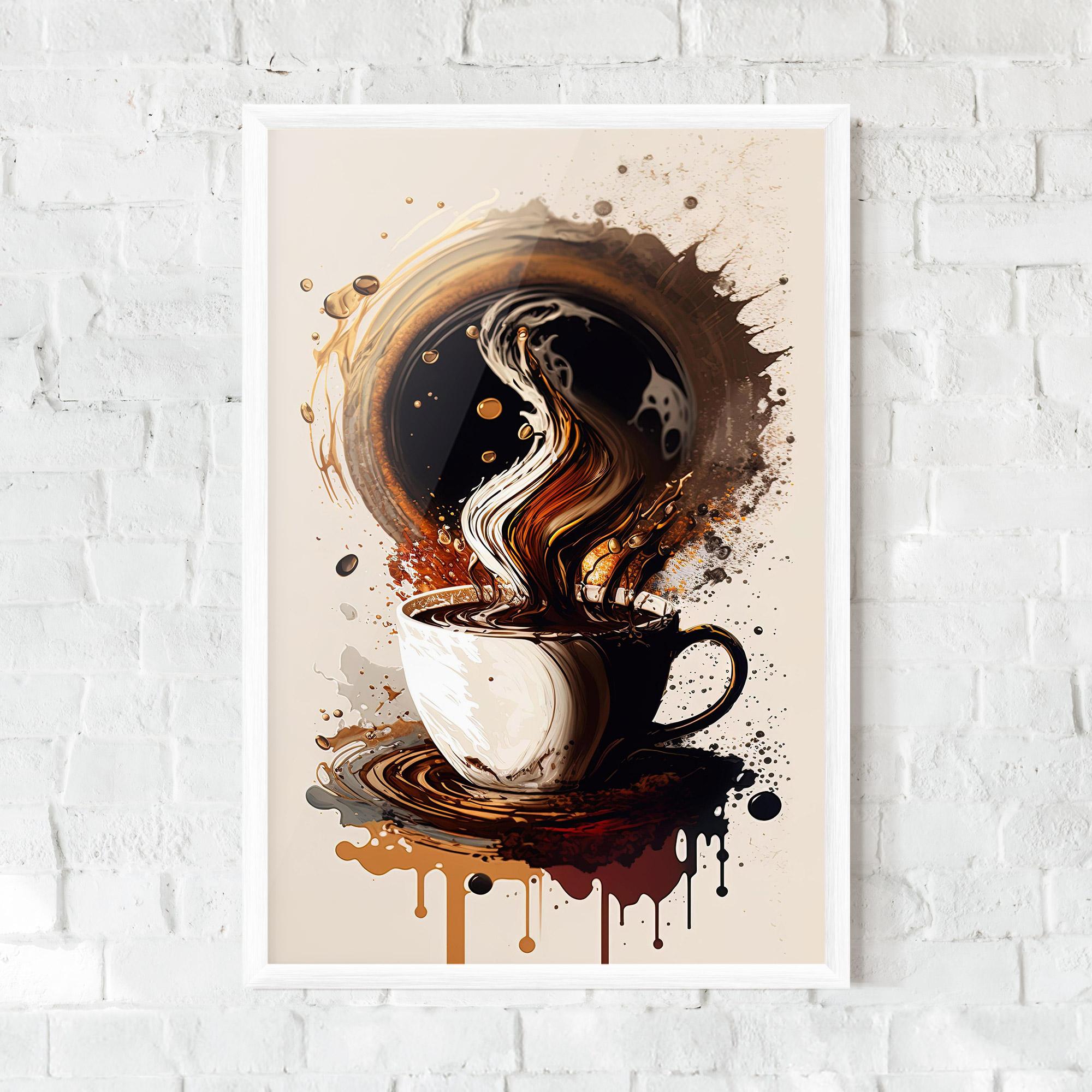Gerahmte Poster Coffee Art mockup 0