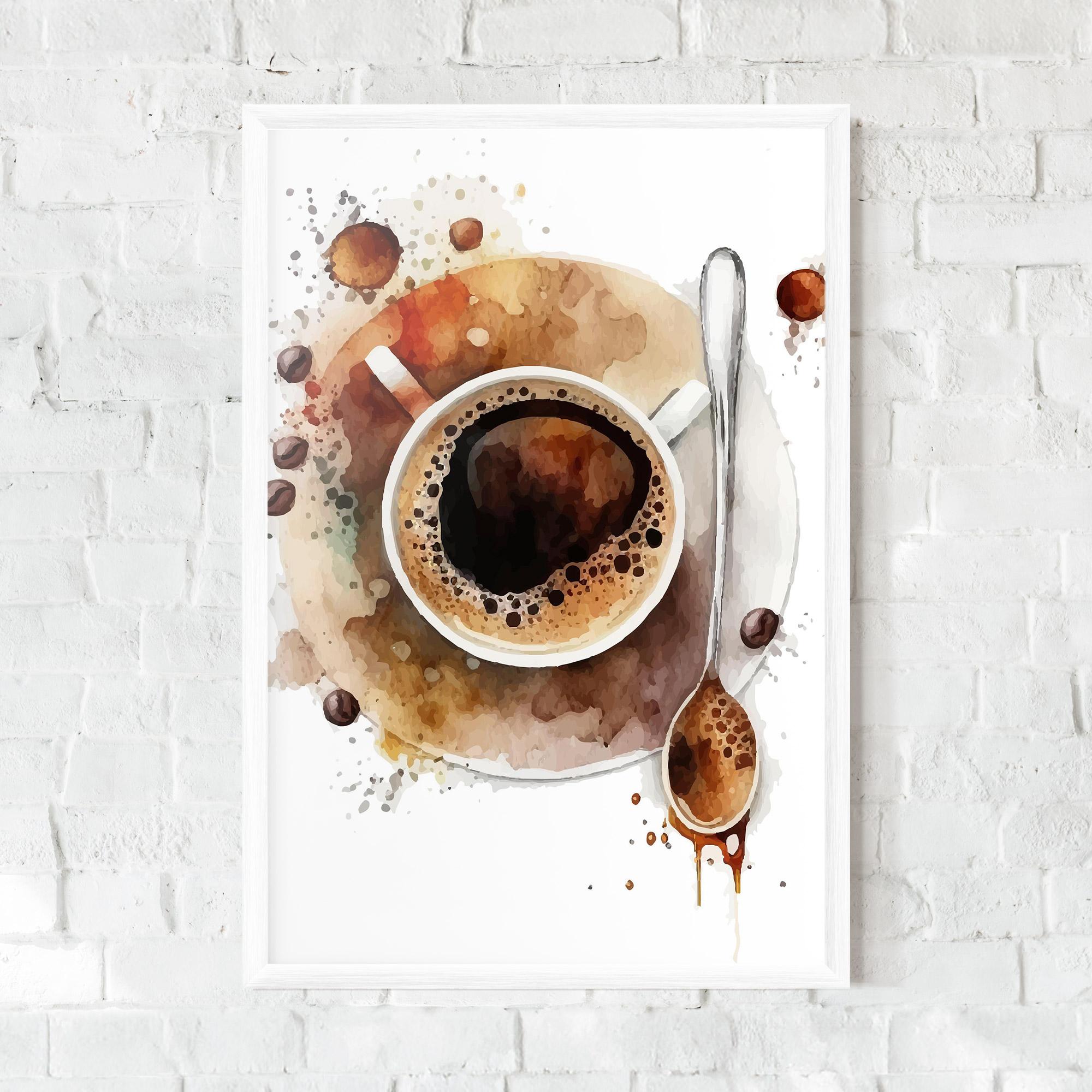 Gerahmte Poster Coffee Liquid mockup 0