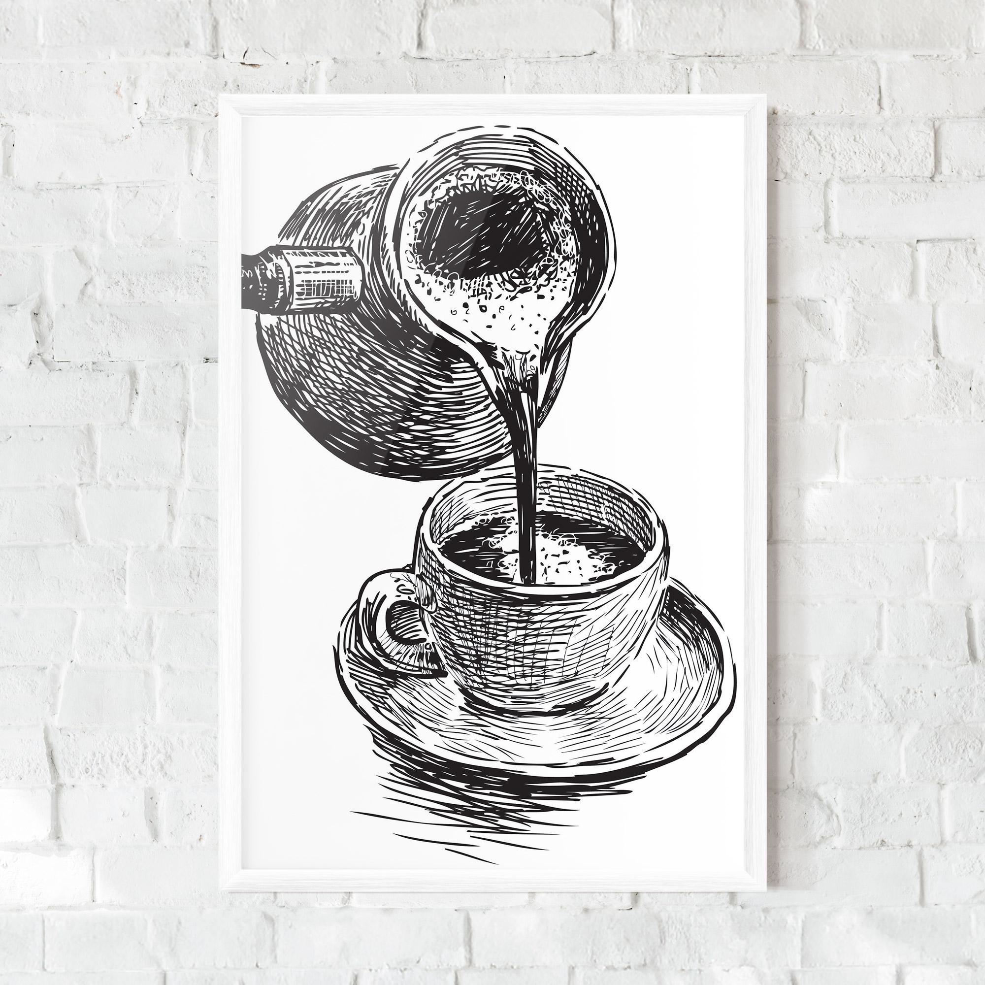 Gerahmte Poster Coffee Serving mockup 0