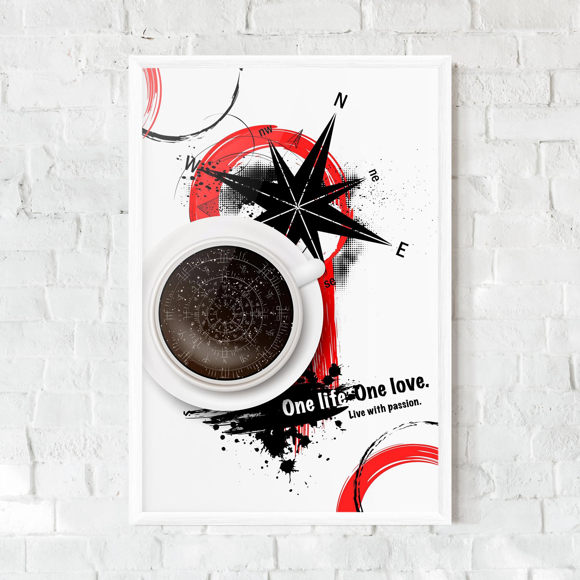 Gerahmte Poster Live With Passion mockup 0