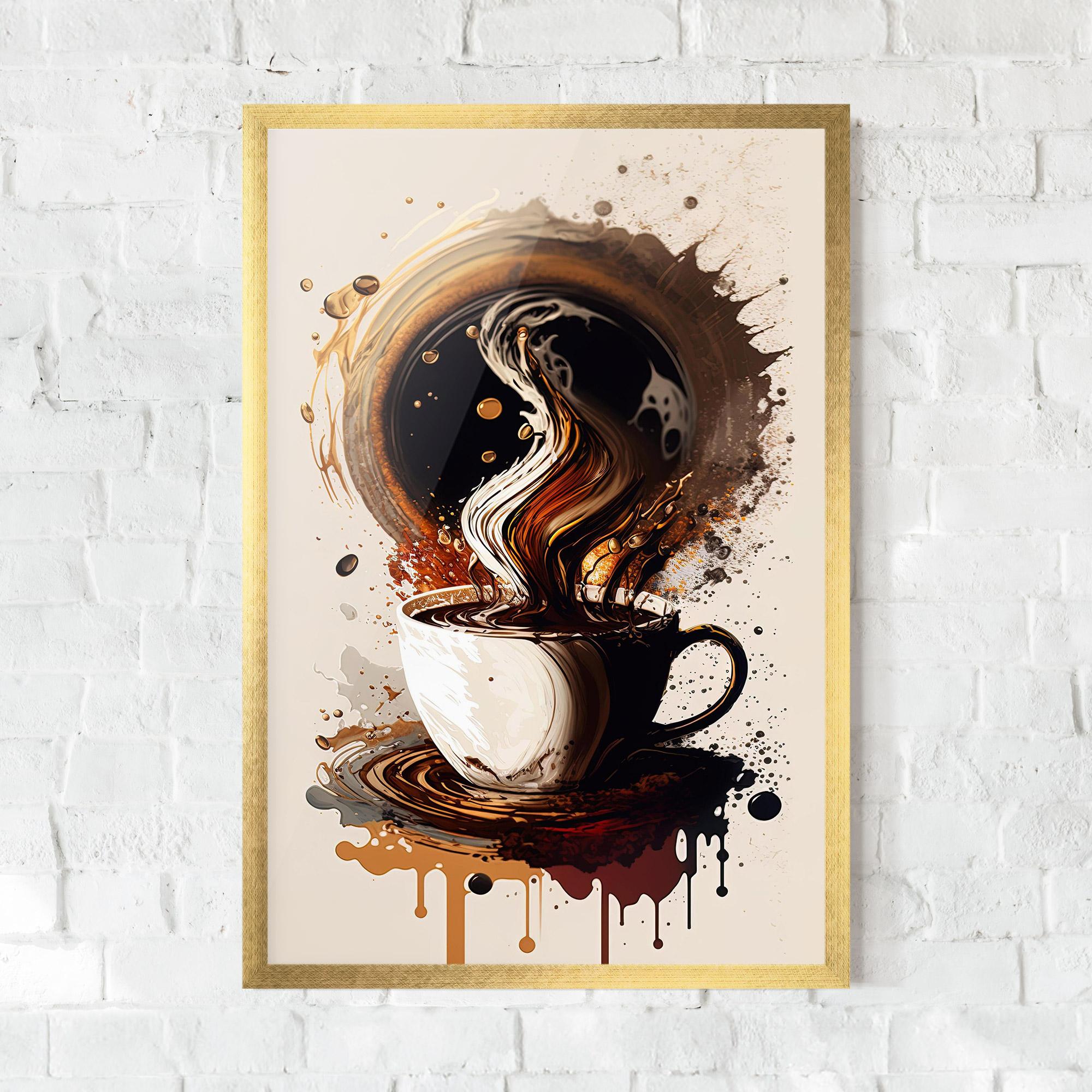 Gerahmte Poster Coffee Art mockup 0