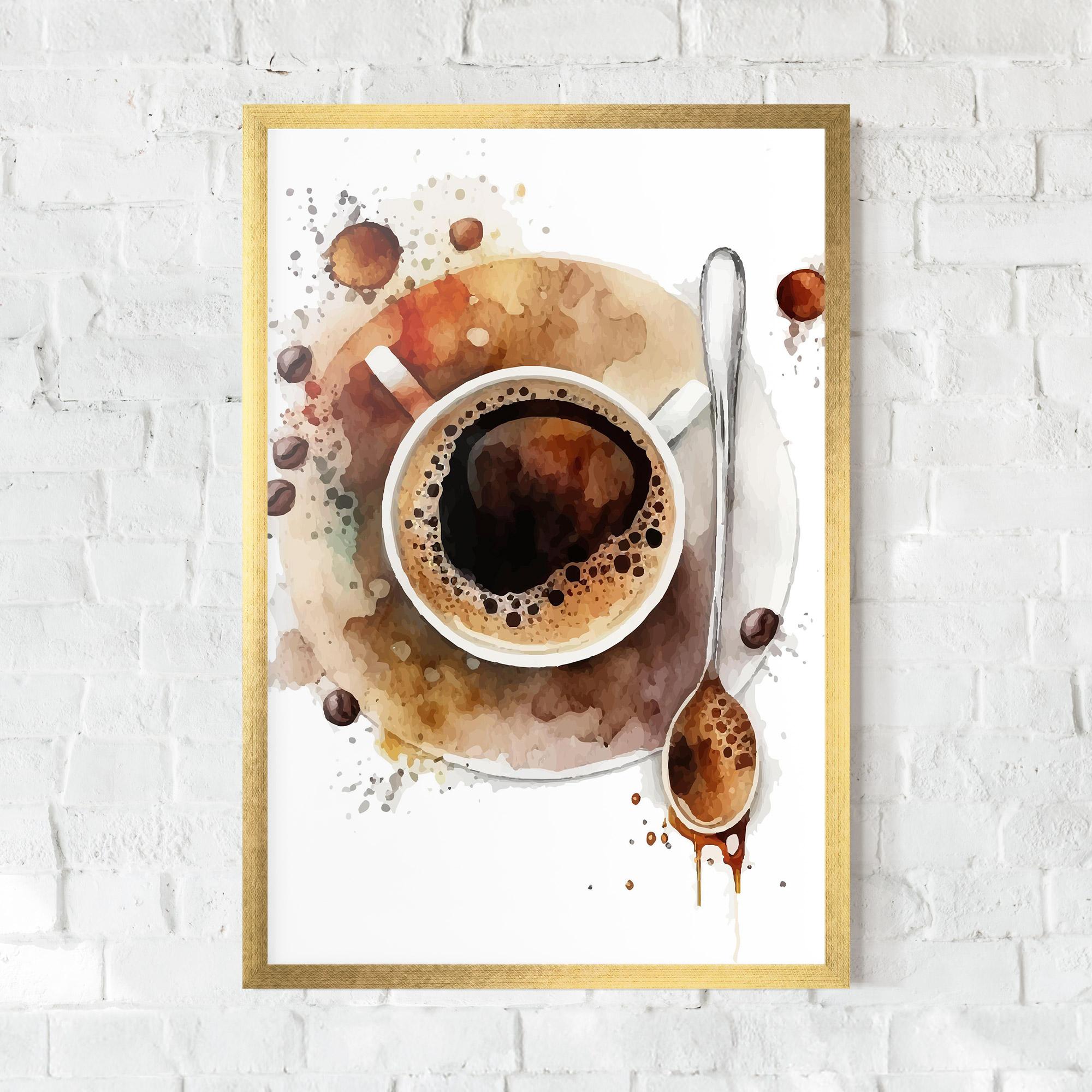Gerahmte Poster Coffee Liquid mockup 0
