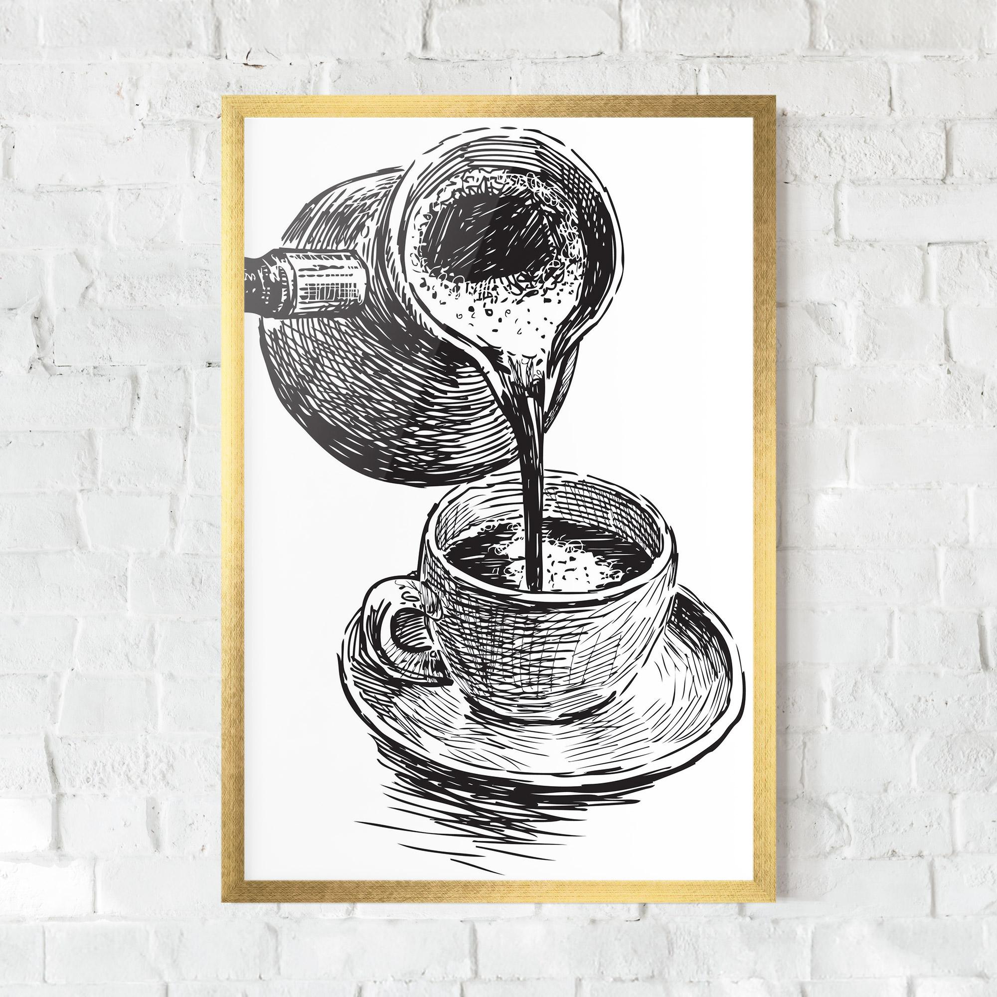 Gerahmte Poster Coffee Serving mockup 0