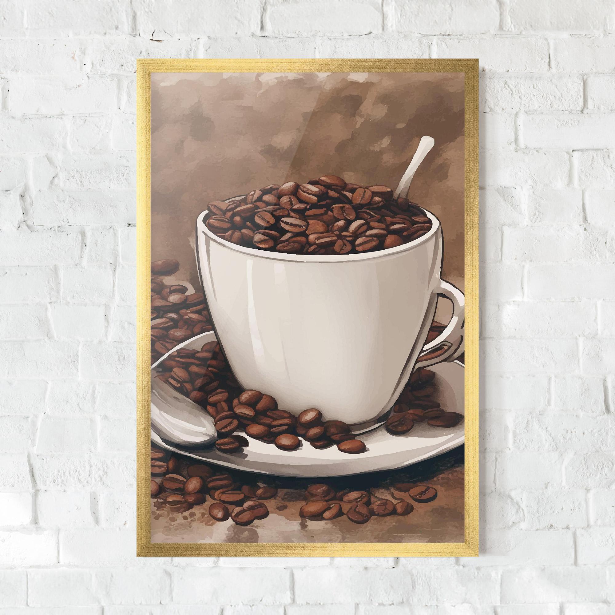 Gerahmte Poster Vintage Coffee mockup 0