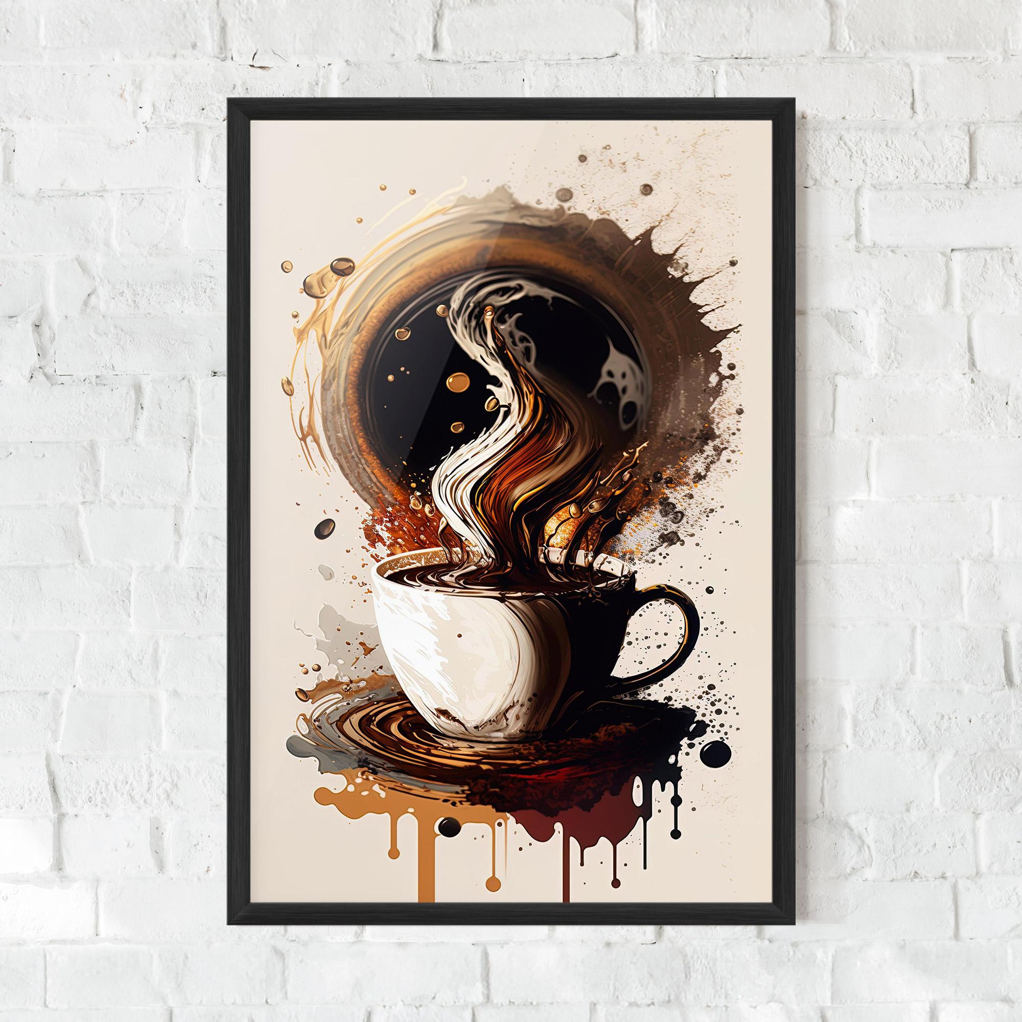 Gerahmte Poster Coffee Art mockup 0