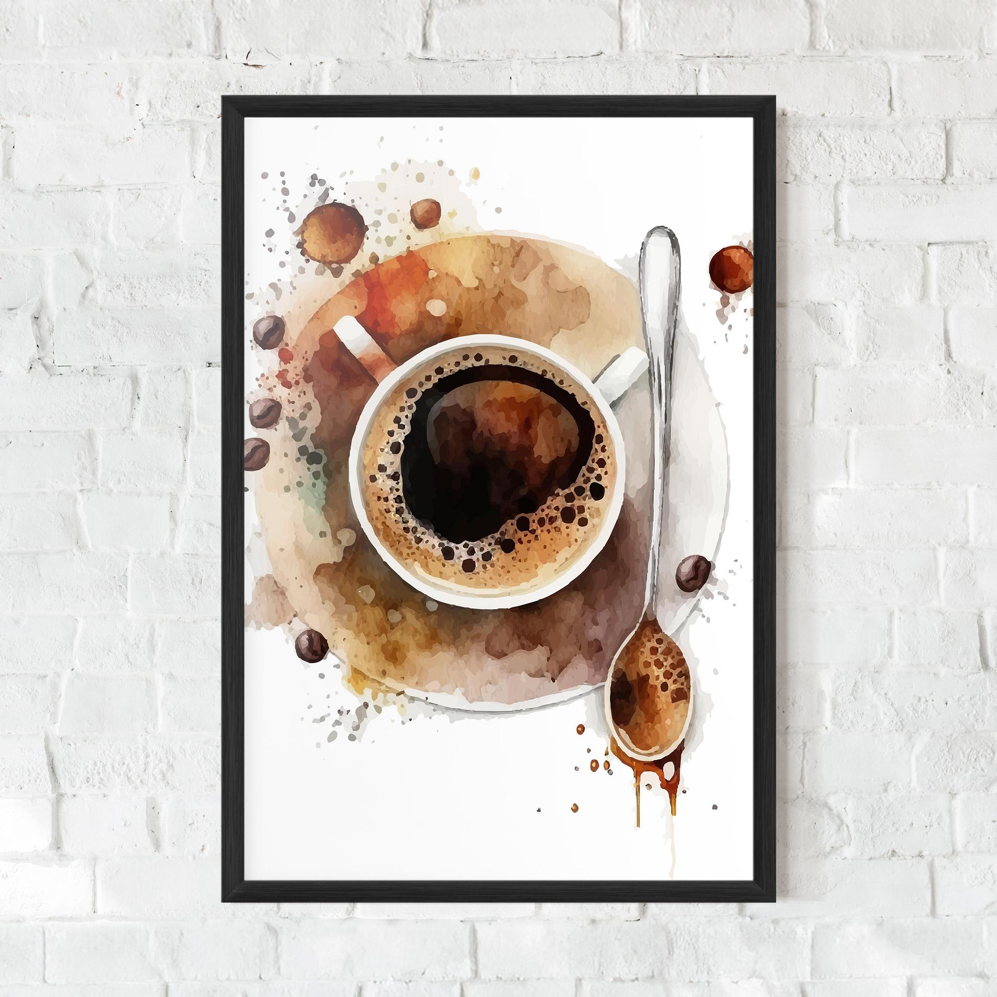 Gerahmte Poster Coffee Liquid mockup 0
