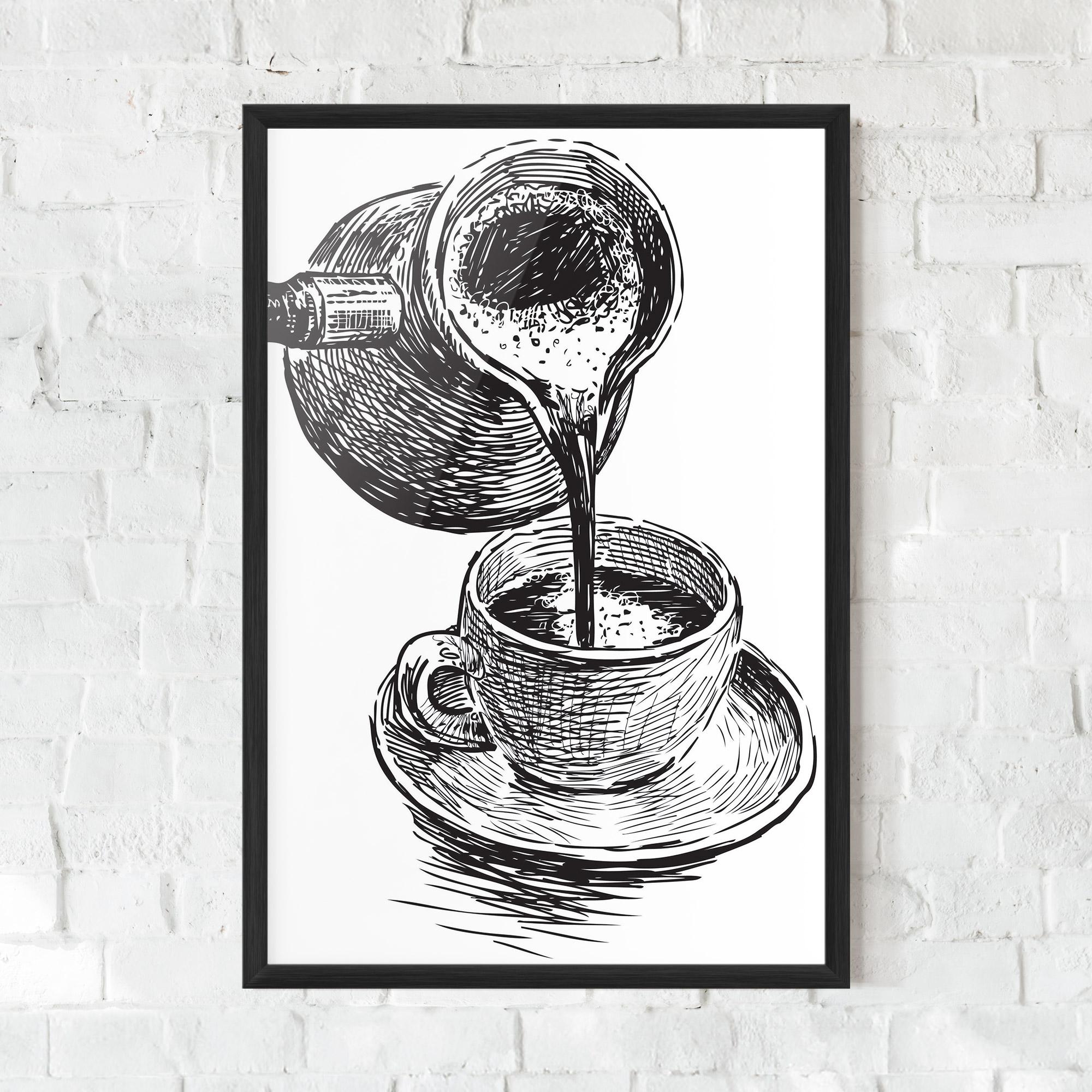 Gerahmte Poster Coffee Serving mockup 0