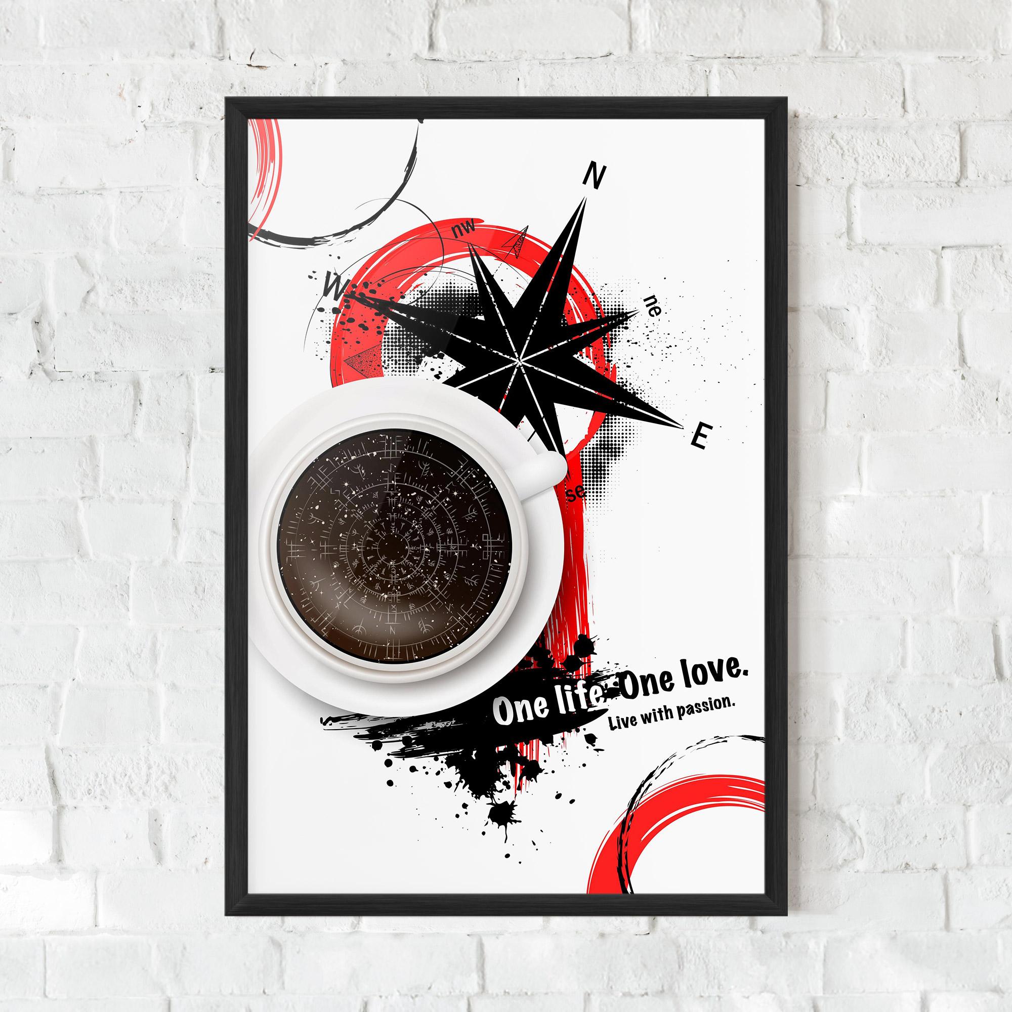 Gerahmte Poster Live With Passion mockup 0