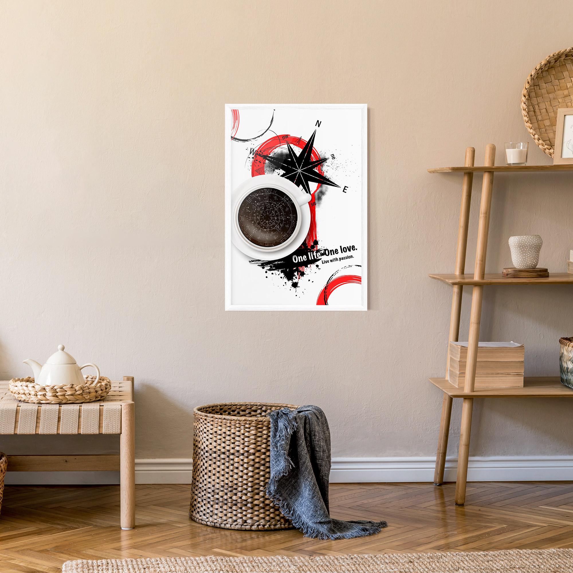 Gerahmte Poster Live With Passion mockup 9