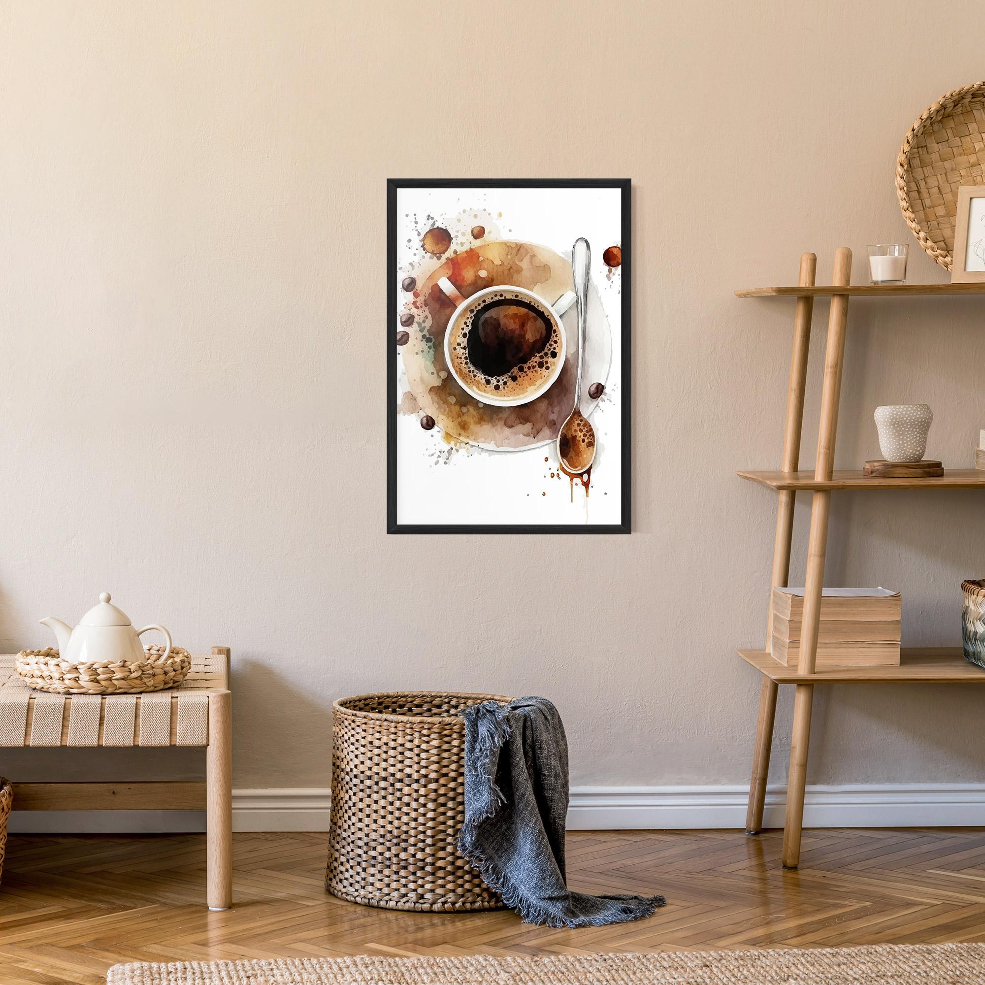 Gerahmte Poster Coffee Liquid mockup 9
