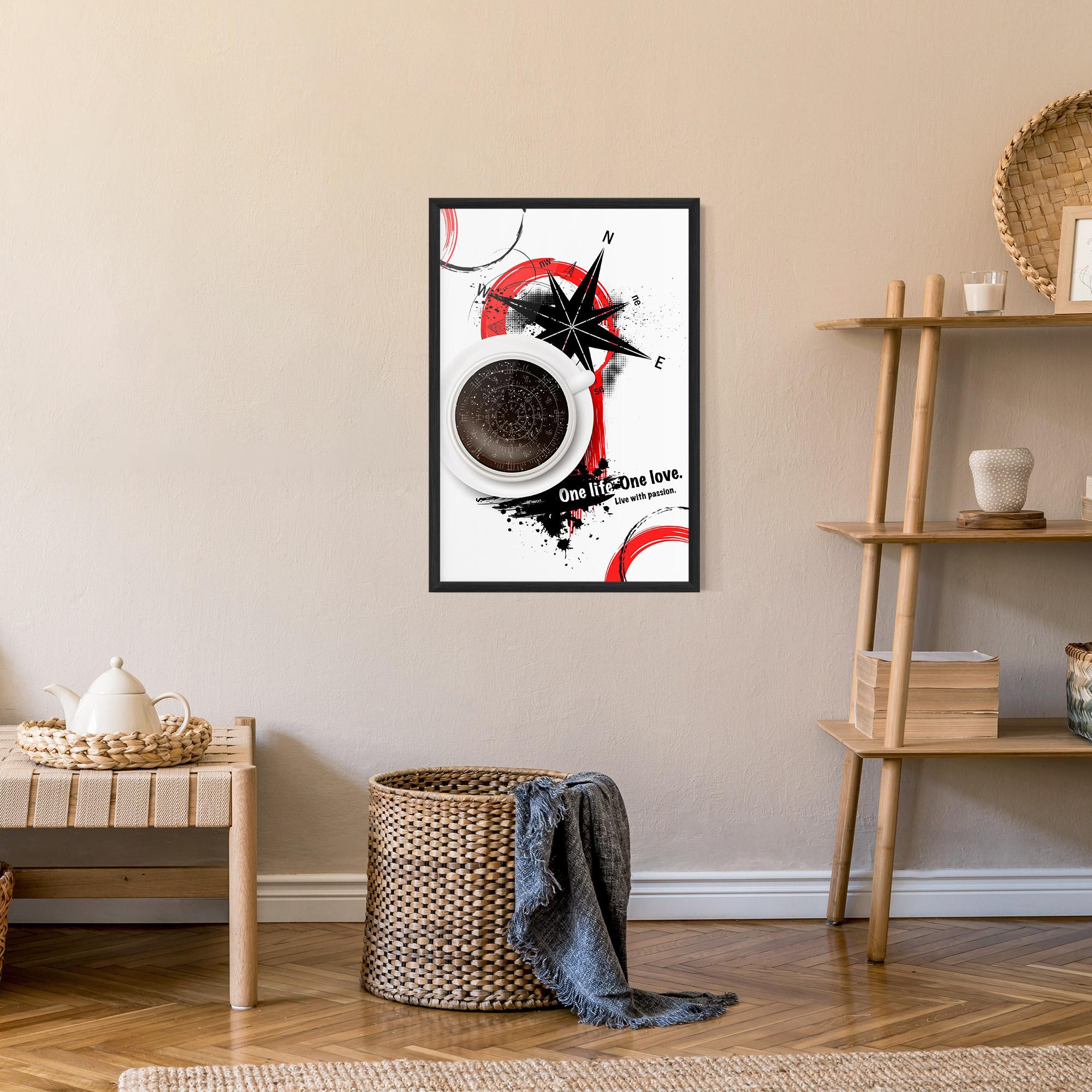 Gerahmte Poster Live With Passion mockup 9