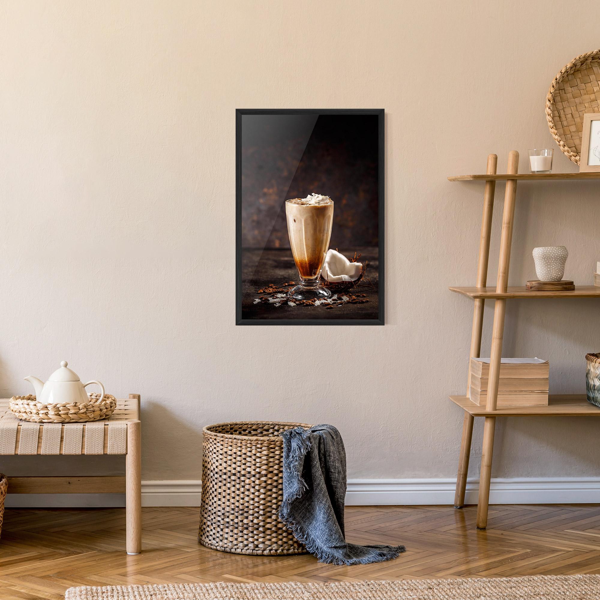 Gerahmte Poster Tasty Coconut Coffee mockup 9