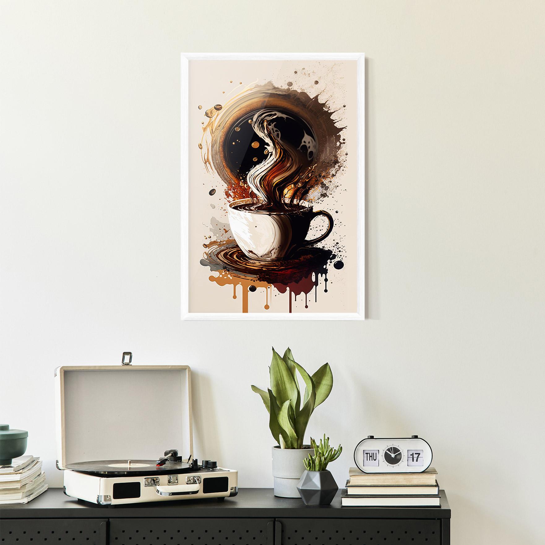 Gerahmte Poster Coffee Art mockup 2