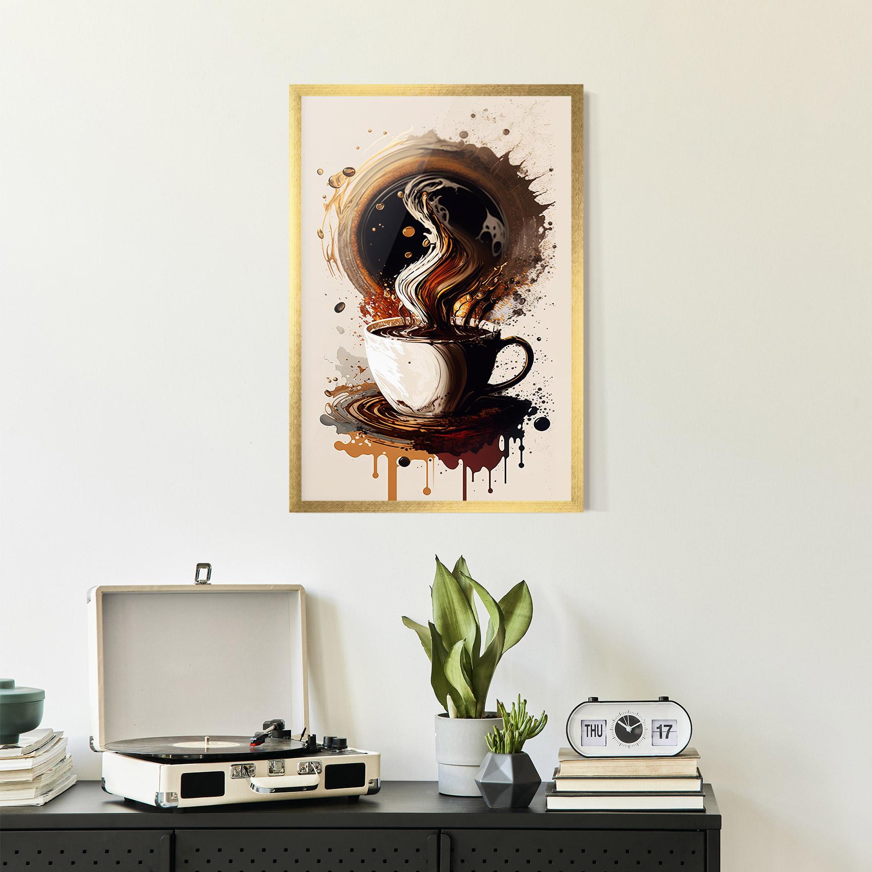 Gerahmte Poster Coffee Art mockup 2