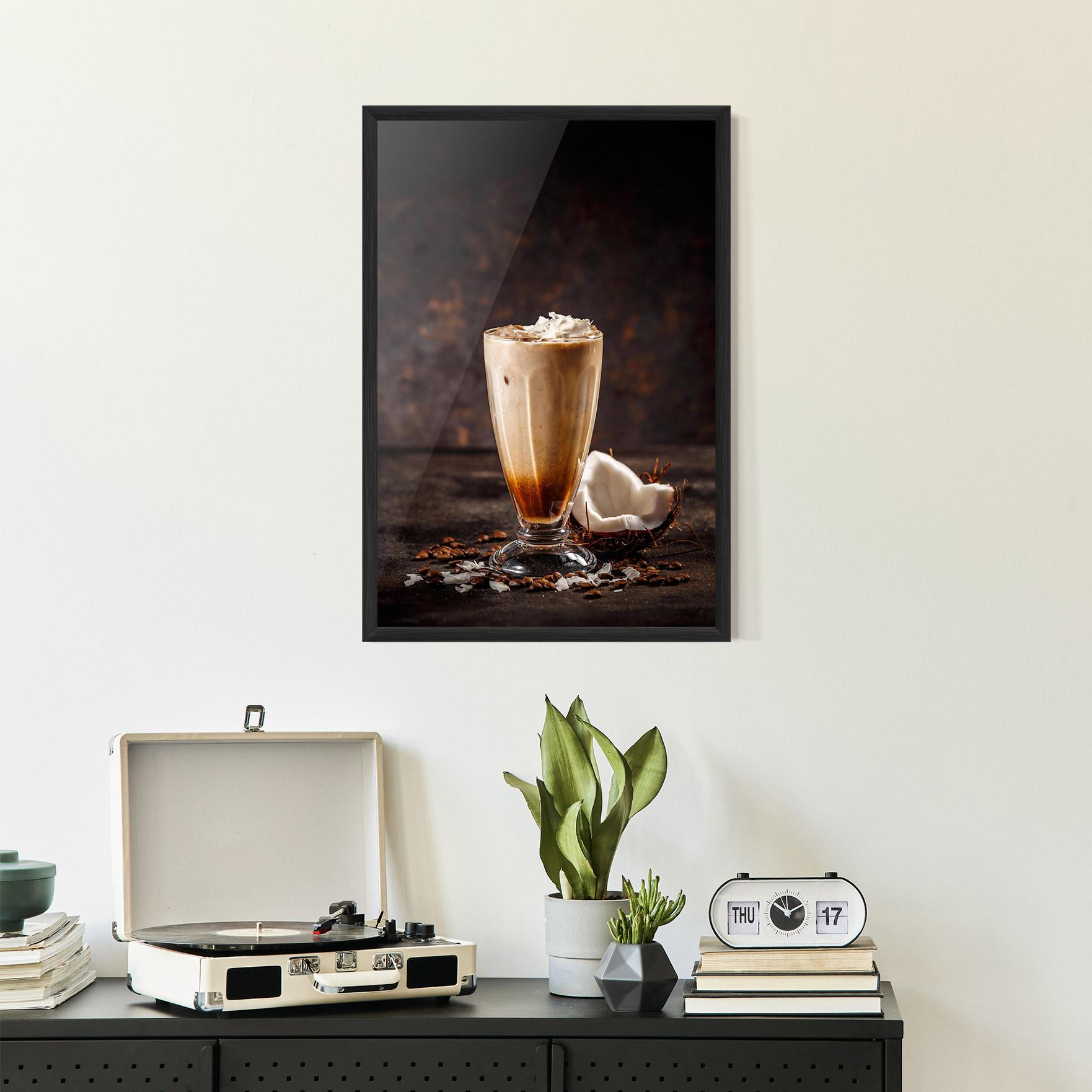 Gerahmte Poster Tasty Coconut Coffee mockup 2