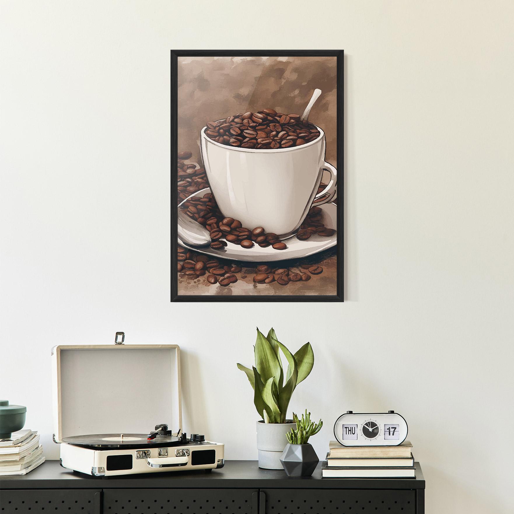 Gerahmte Poster Vintage Coffee mockup 2