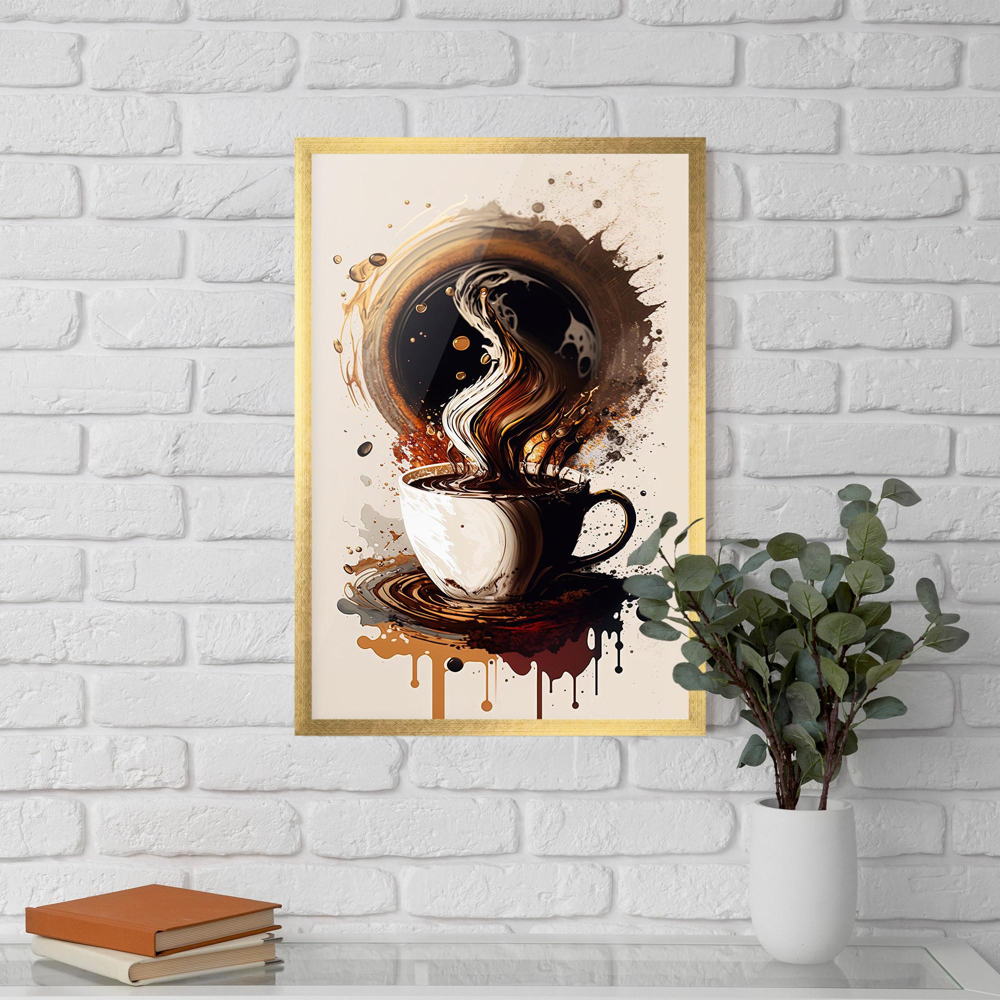 Gerahmte Poster Coffee Art mockup 5