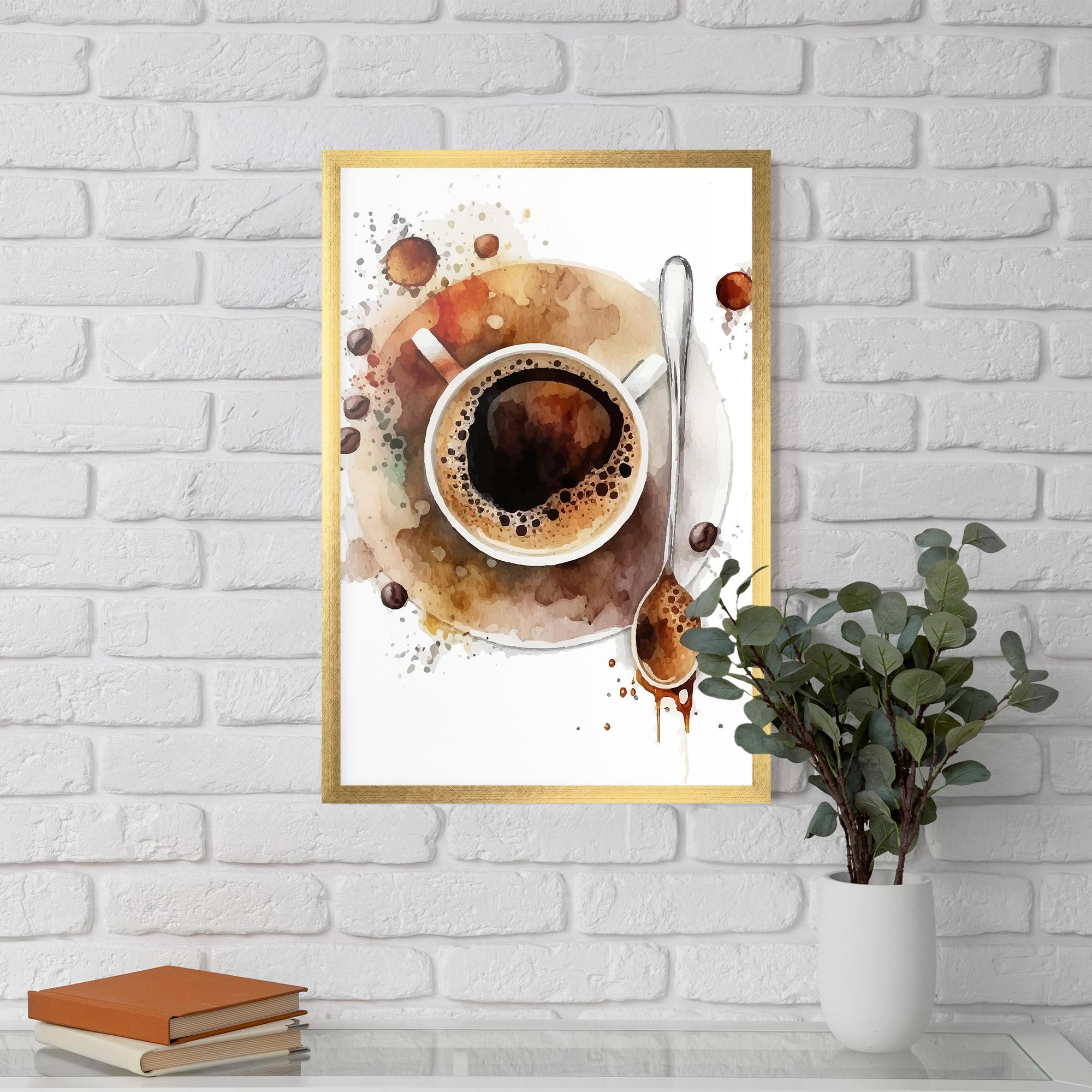 Gerahmte Poster Coffee Liquid mockup 5