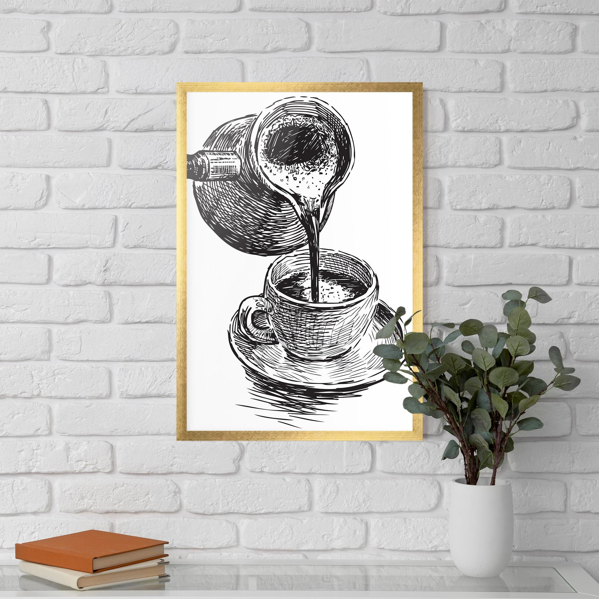 Gerahmte Poster Coffee Serving mockup 5