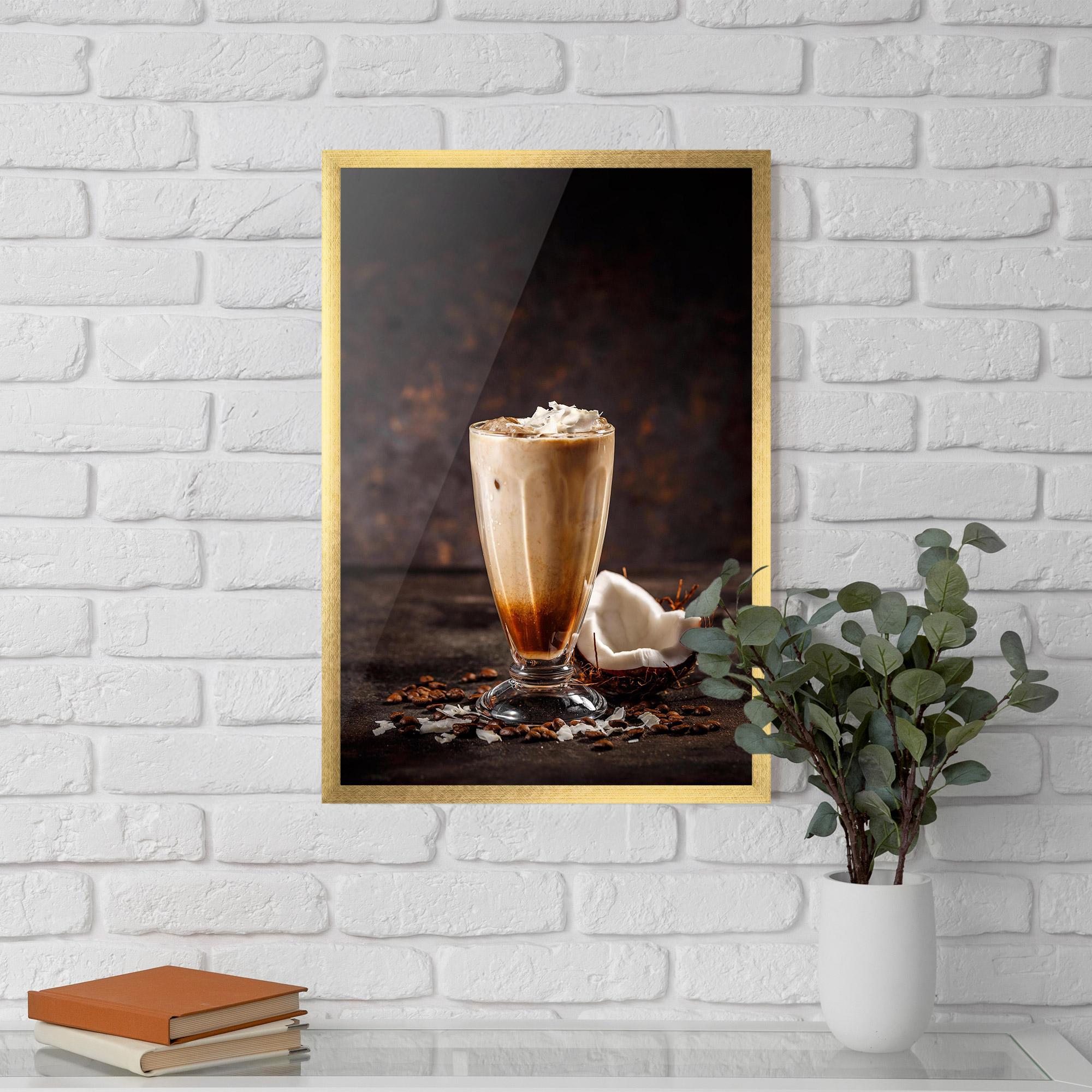 Gerahmte Poster Tasty Coconut Coffee mockup 5