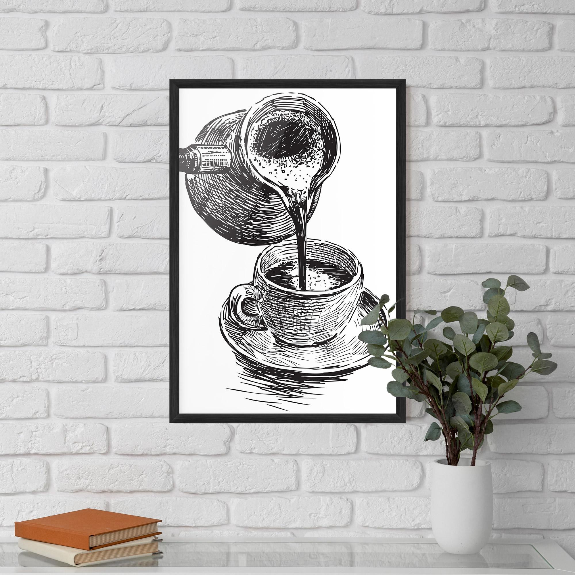 Gerahmte Poster Coffee Serving mockup 5