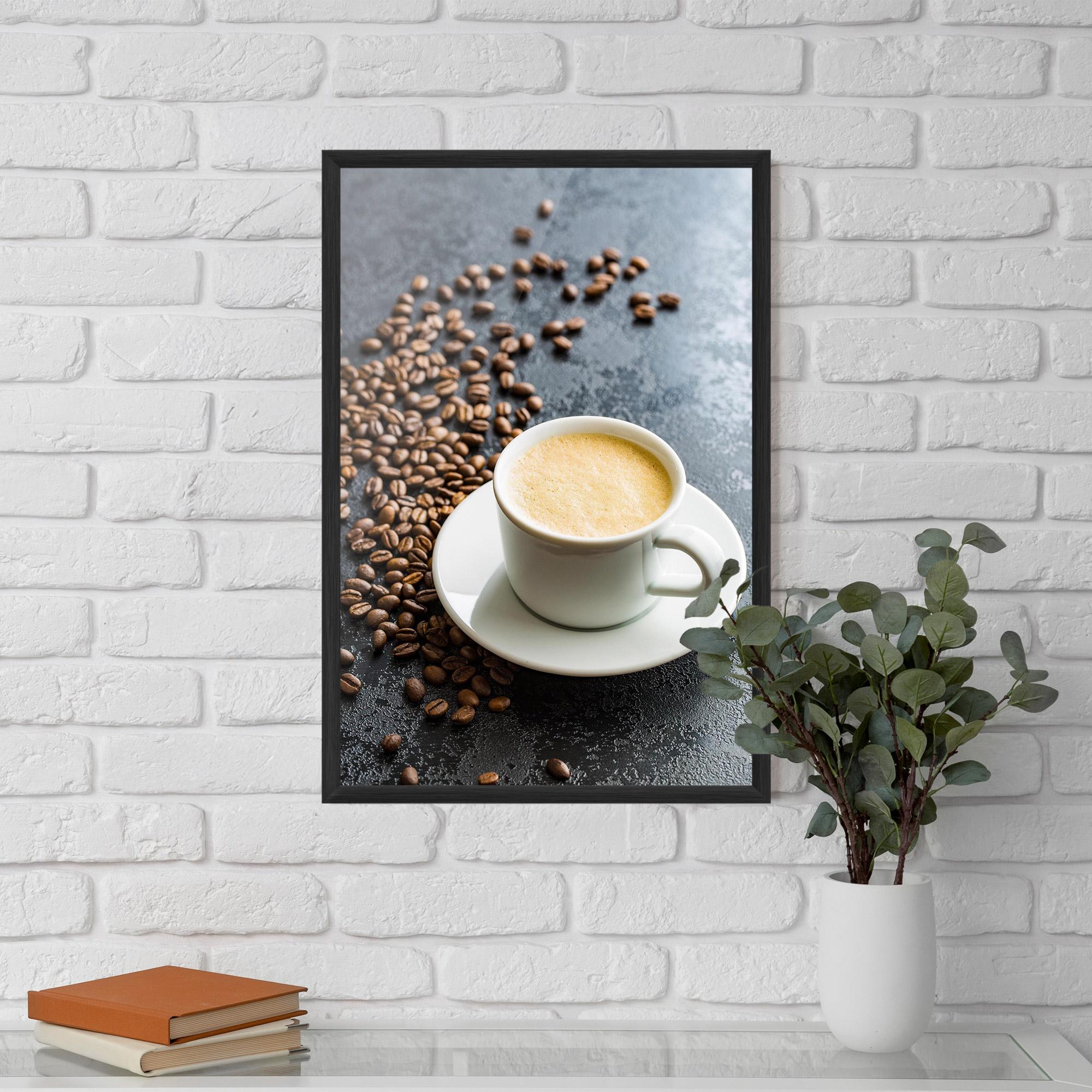 Gerahmte Poster Hot Cappuccino Coffee mockup 5