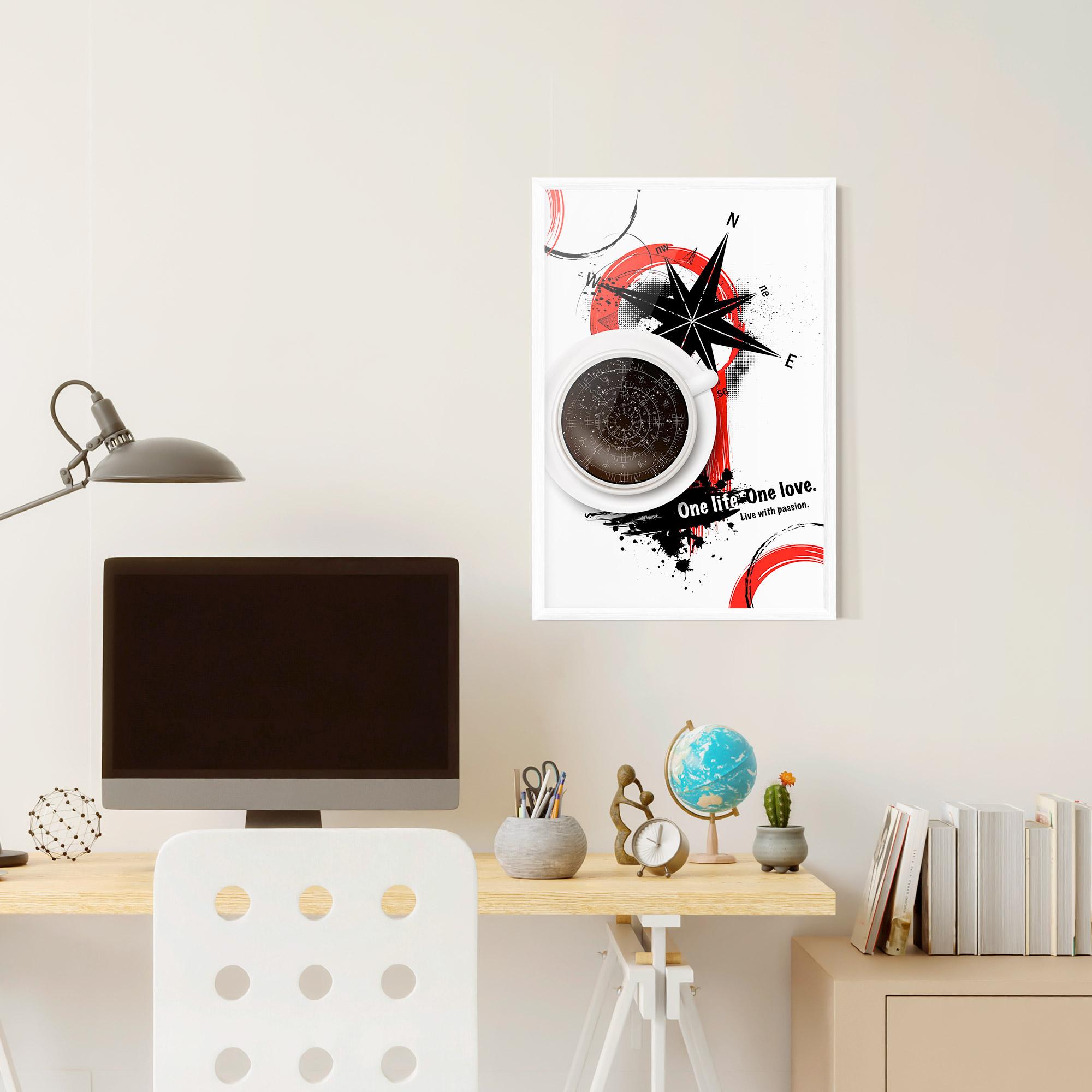Gerahmte Poster Live With Passion mockup 6