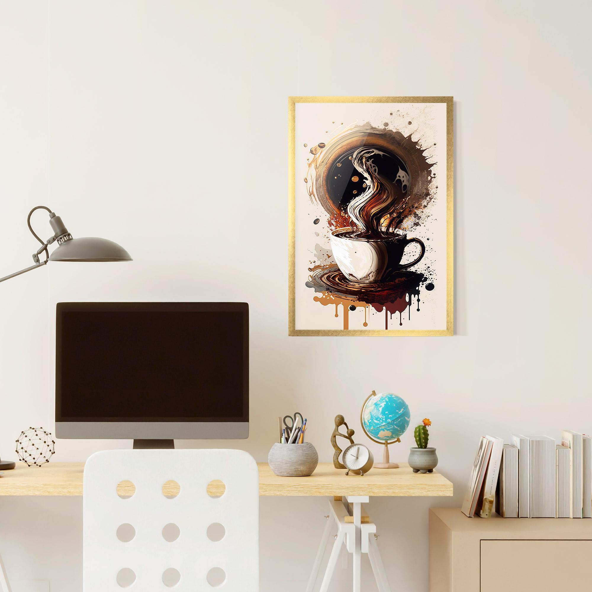 Gerahmte Poster Coffee Art mockup 6