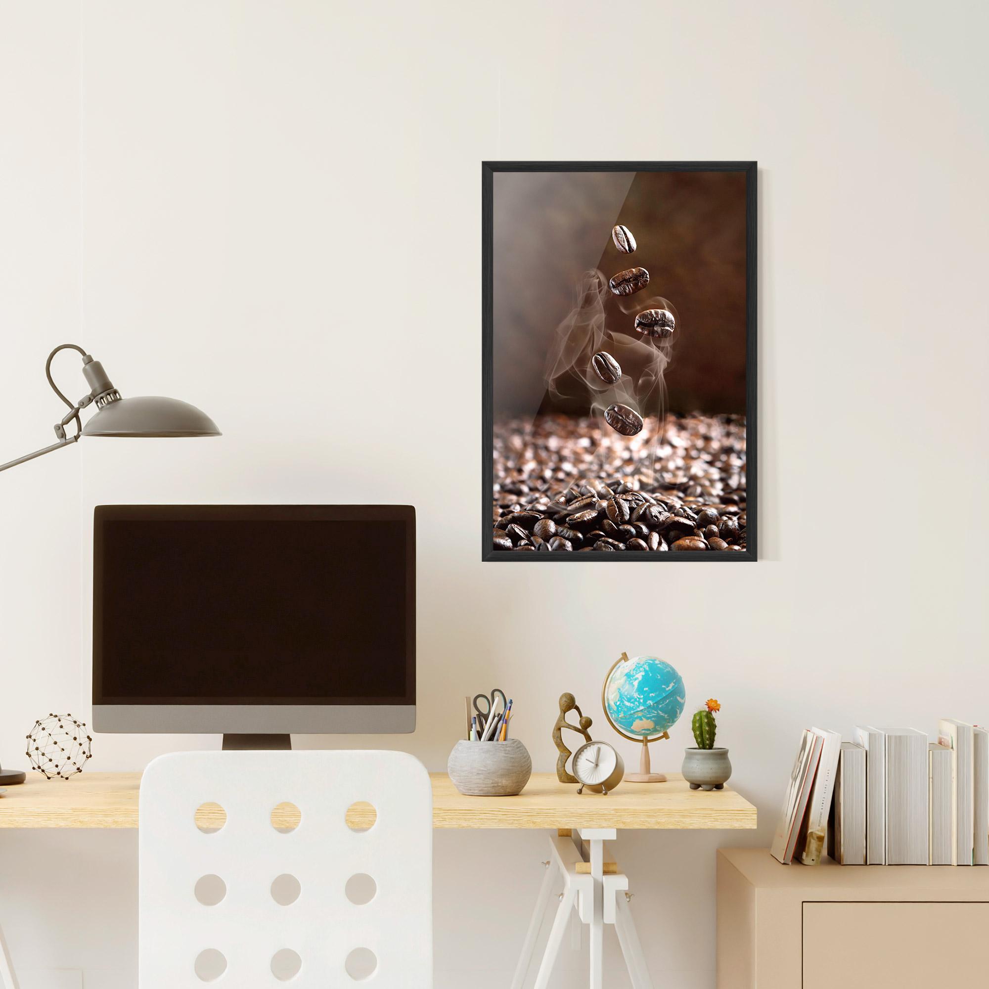 Gerahmte Poster Close Up Falling Beans mockup 6