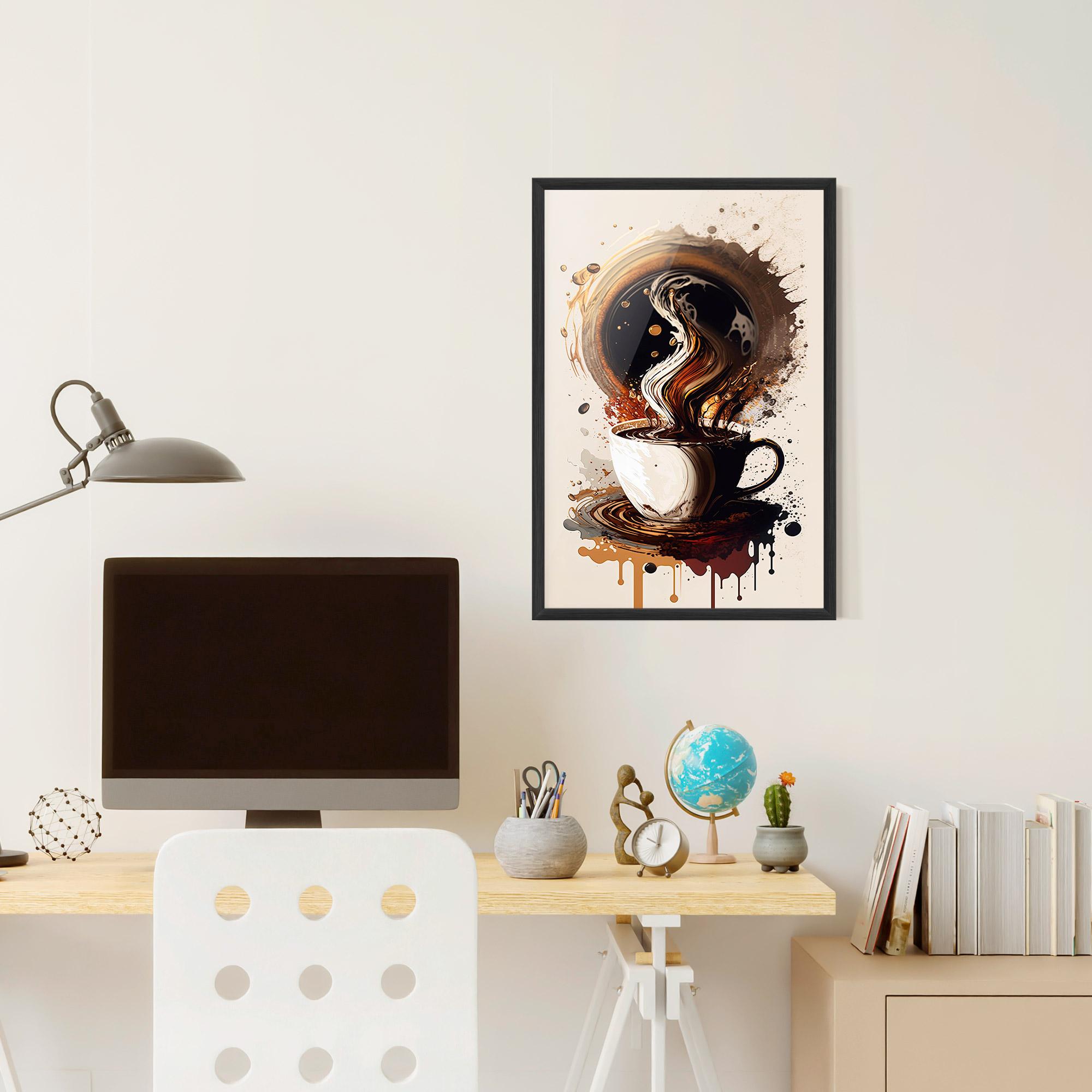 Gerahmte Poster Coffee Art mockup 6