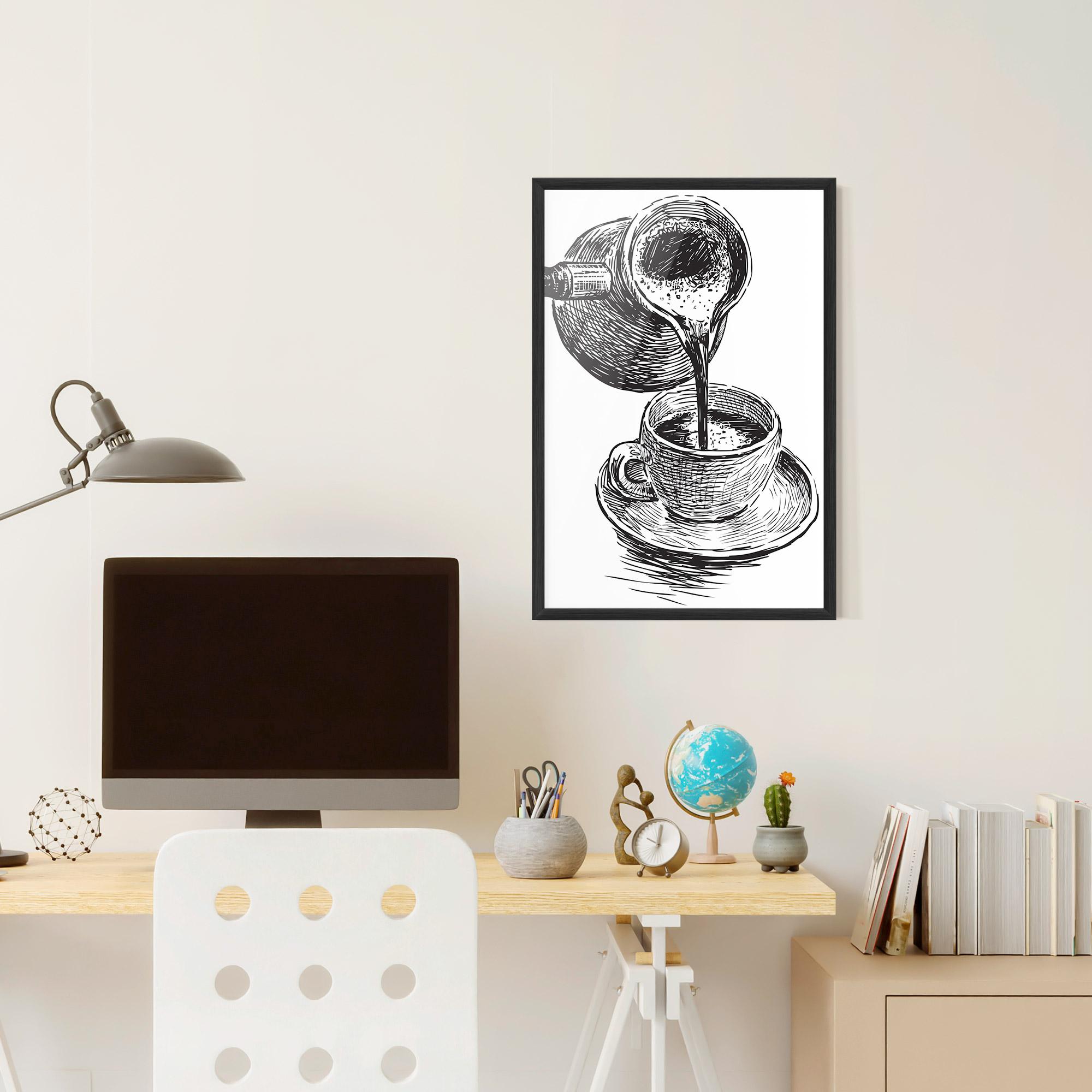 Gerahmte Poster Coffee Serving mockup 6