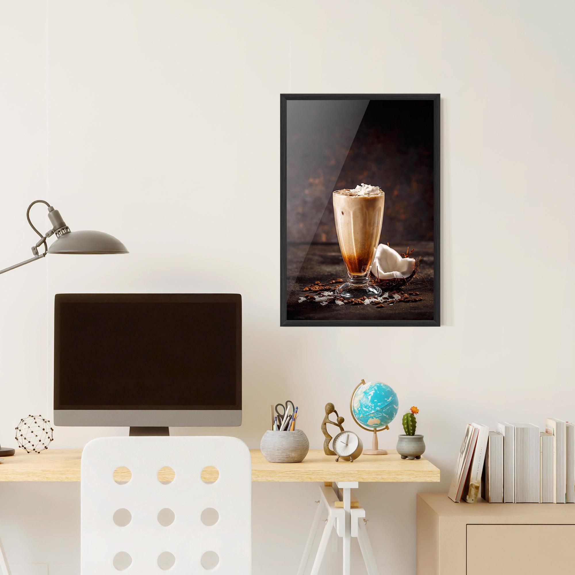 Gerahmte Poster Tasty Coconut Coffee mockup 6