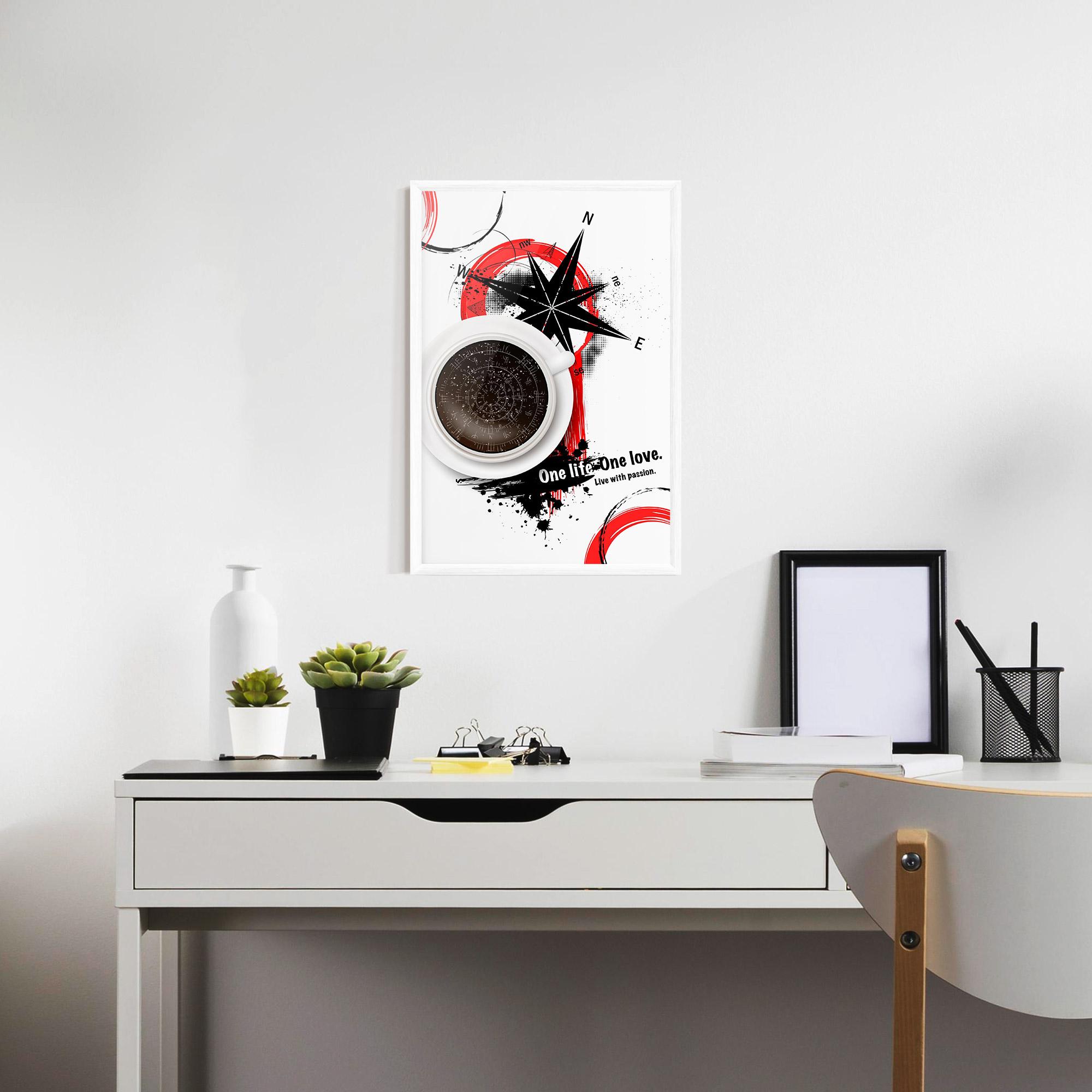 Gerahmte Poster Live With Passion mockup 7