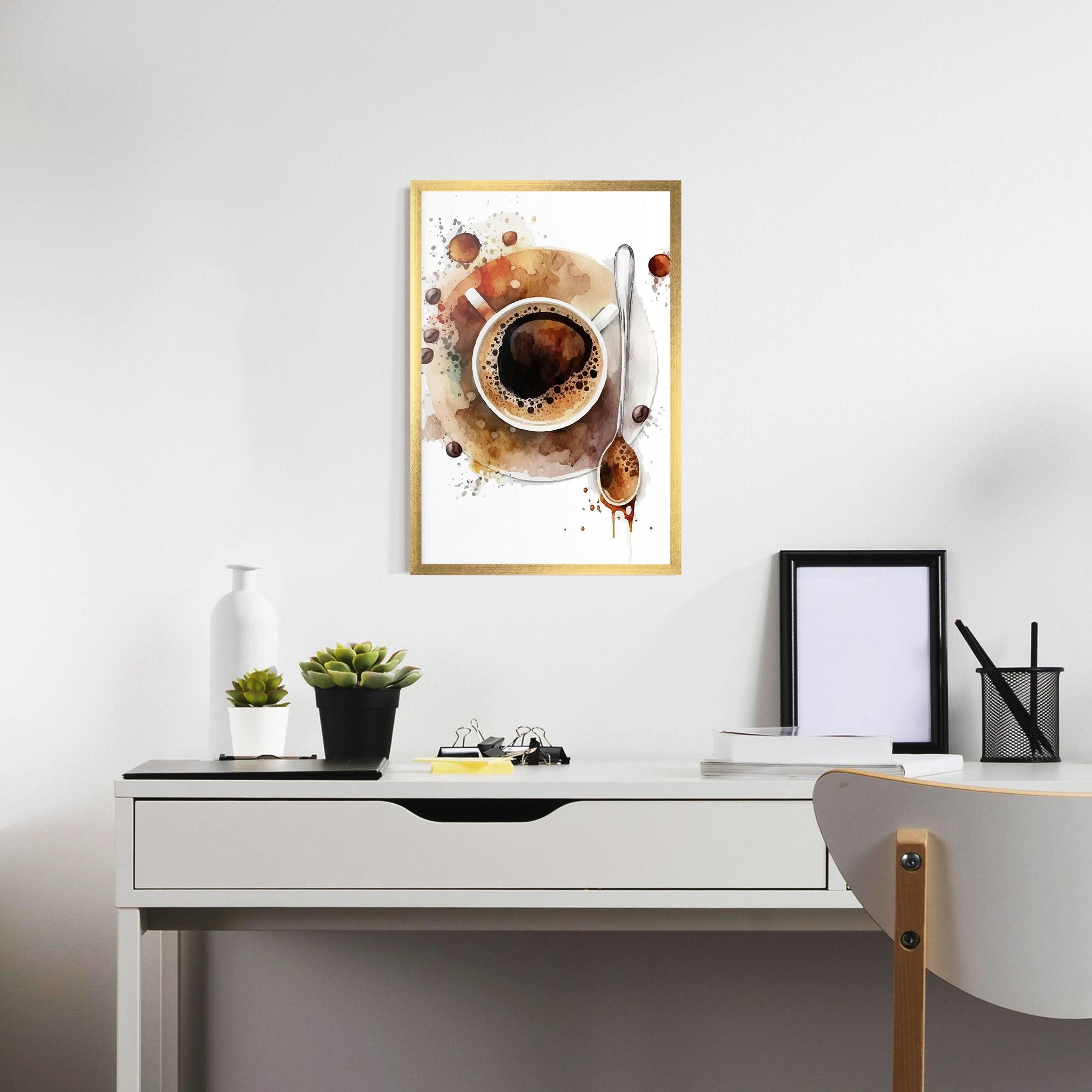 Gerahmte Poster Coffee Liquid mockup 7