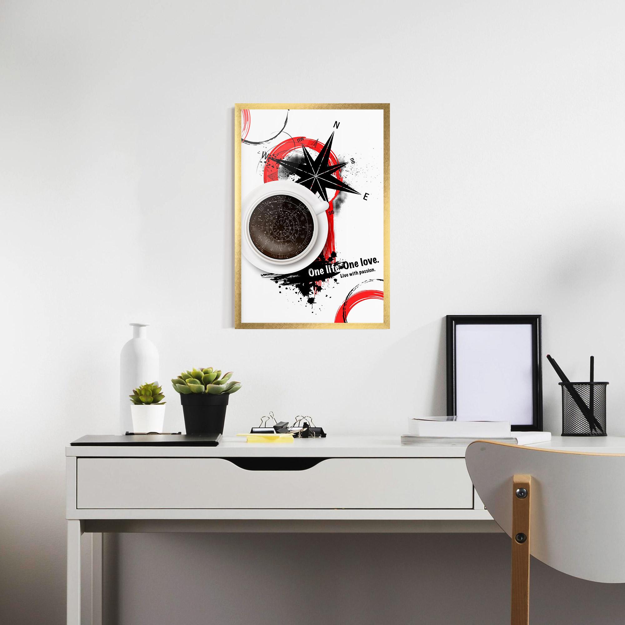 Gerahmte Poster Live With Passion mockup 7