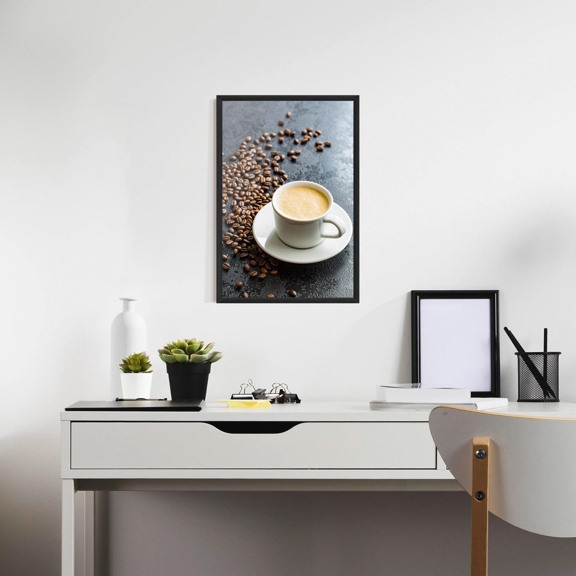 Gerahmte Poster Hot Cappuccino Coffee mockup 7
